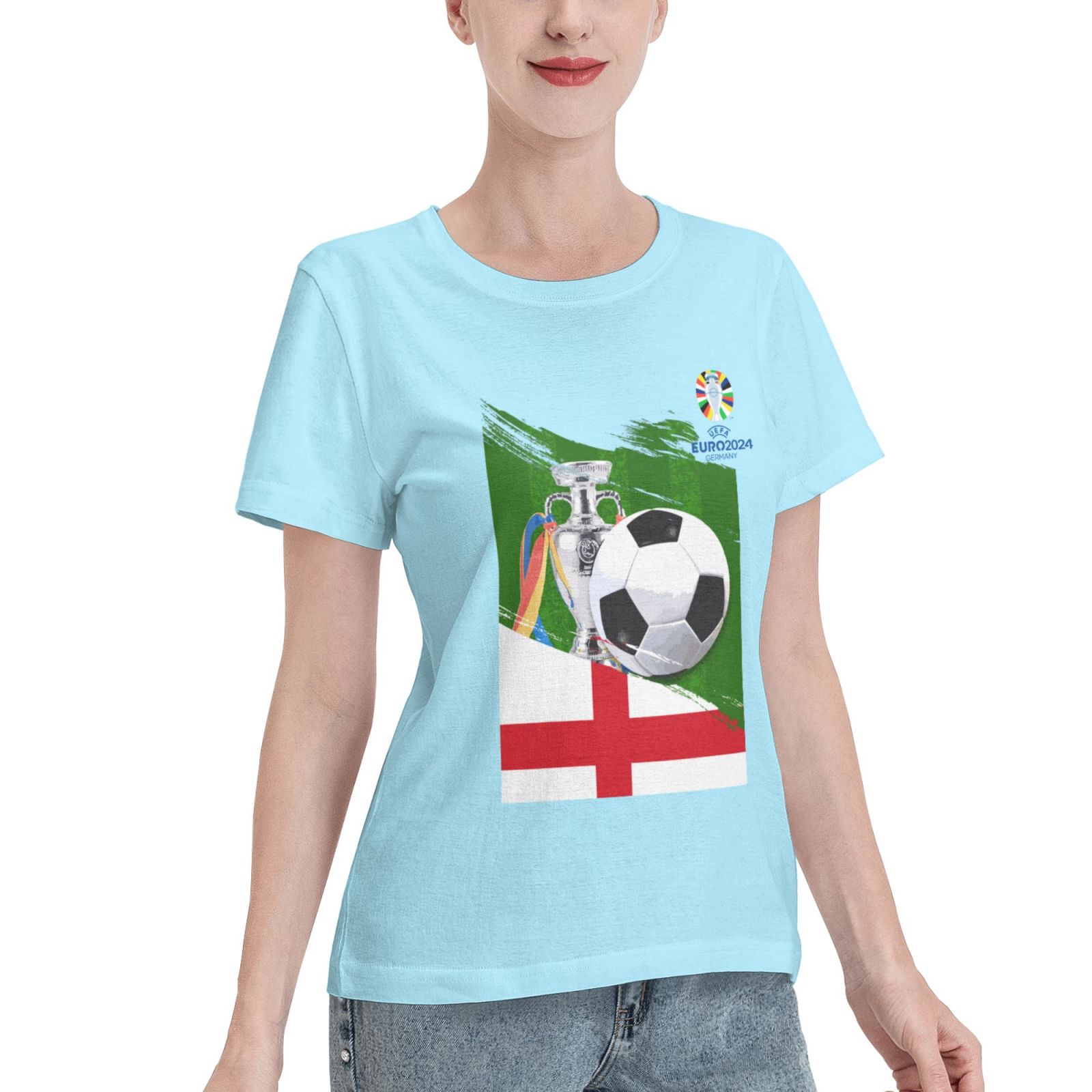 Women's England EURO 2024 Basic Short Sleeve T-Shirt WBT1682
