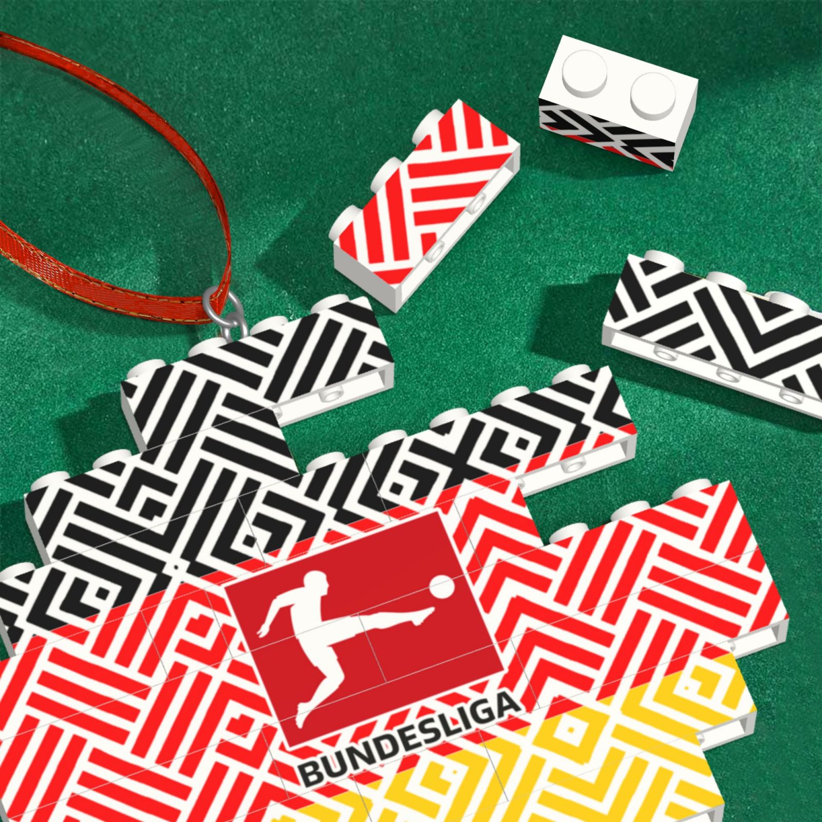 Germany Football League Building Block Puzzle Ornament BBP2027