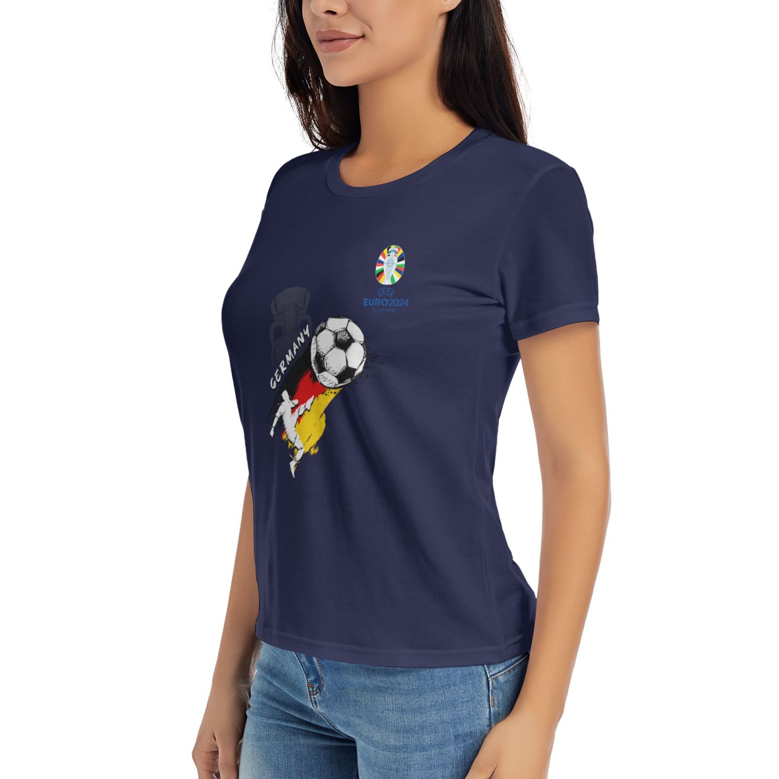 Women's Germany EURO 2024 Basic Short Sleeve T-Shirt WBT1680