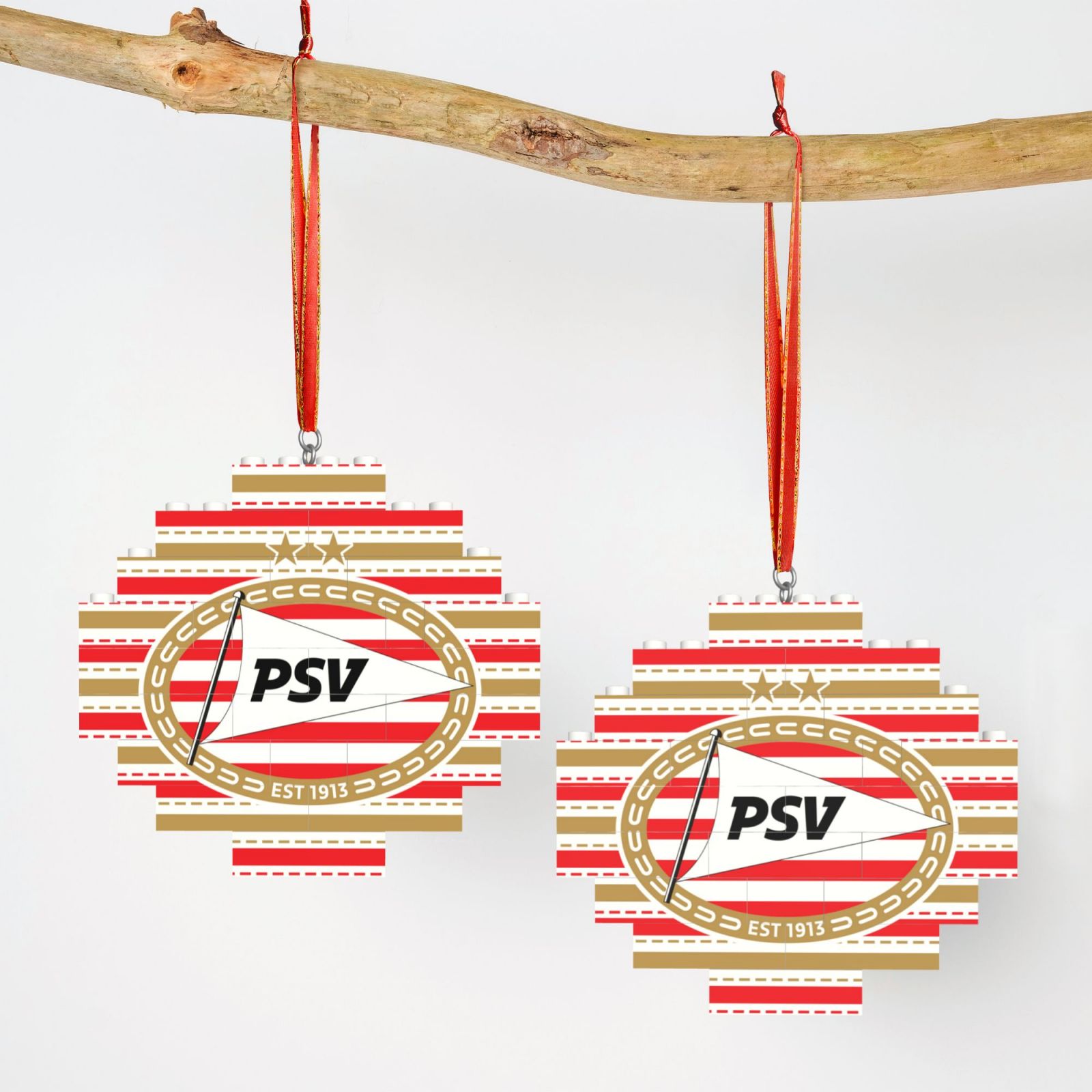PSV Eindhoven Building Block Puzzle Ornament BBP2189