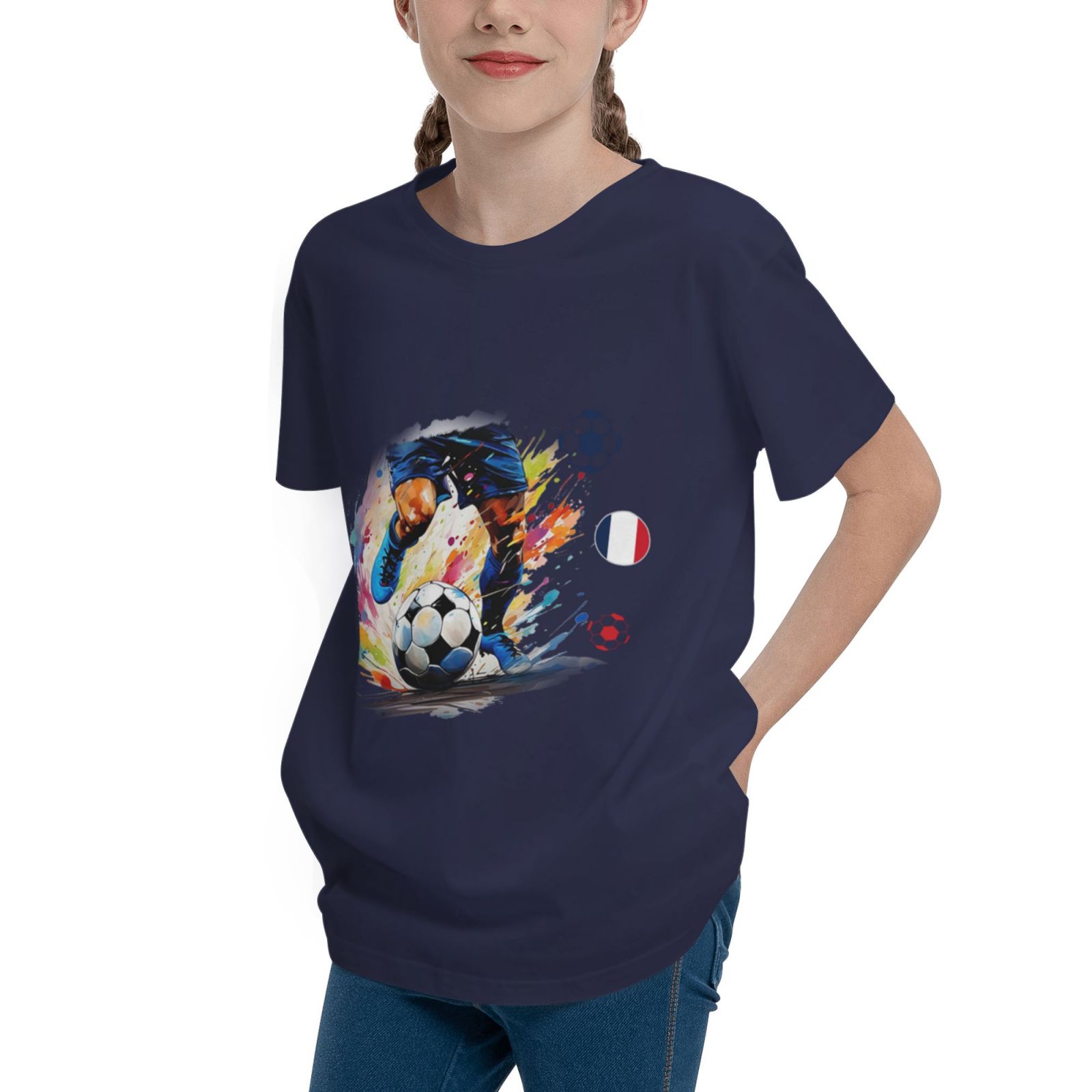 Kid's France EURO 2024 Teenage T-shirt TET1755