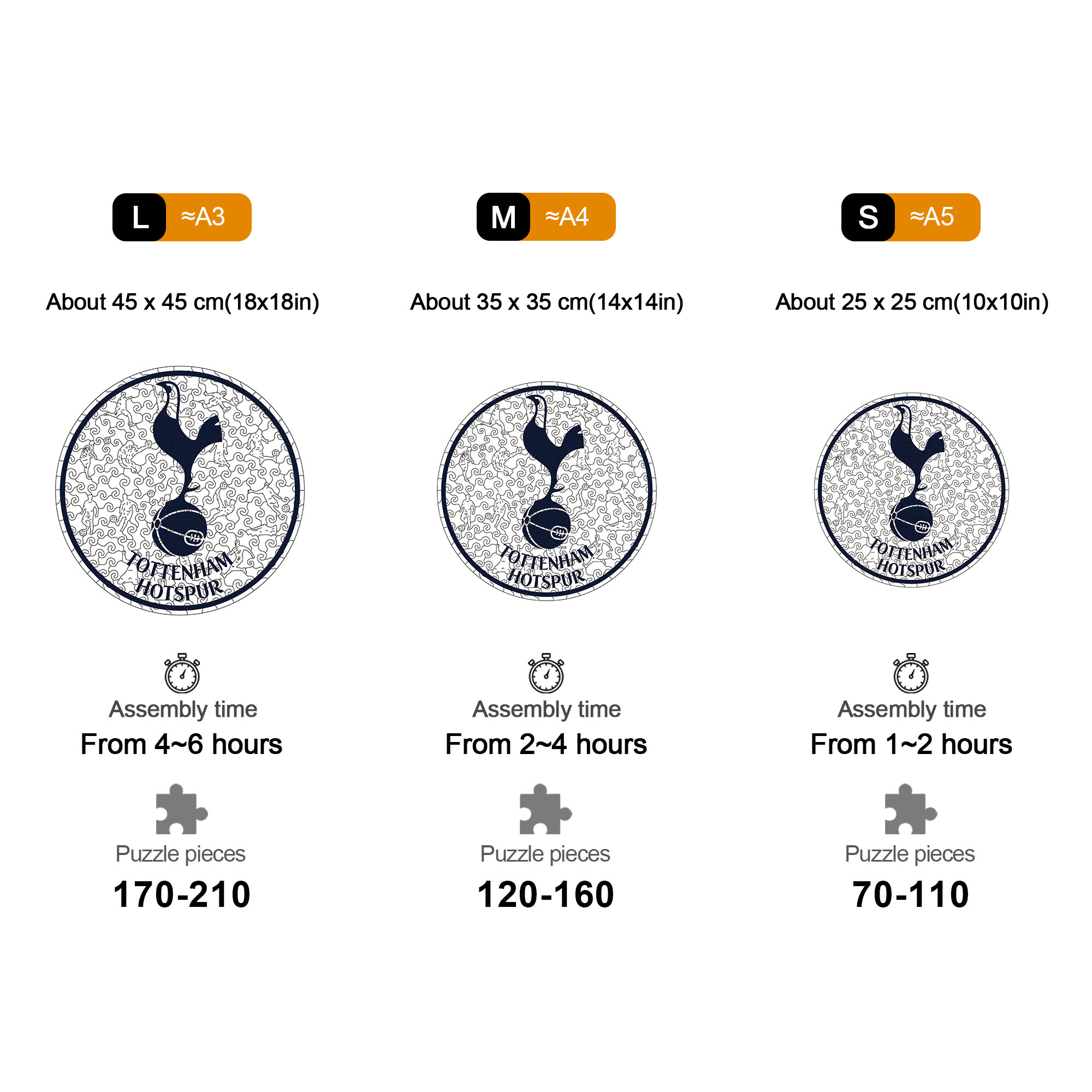 Tottenham Hotspur Logo Wooden Jigsaw Puzzle