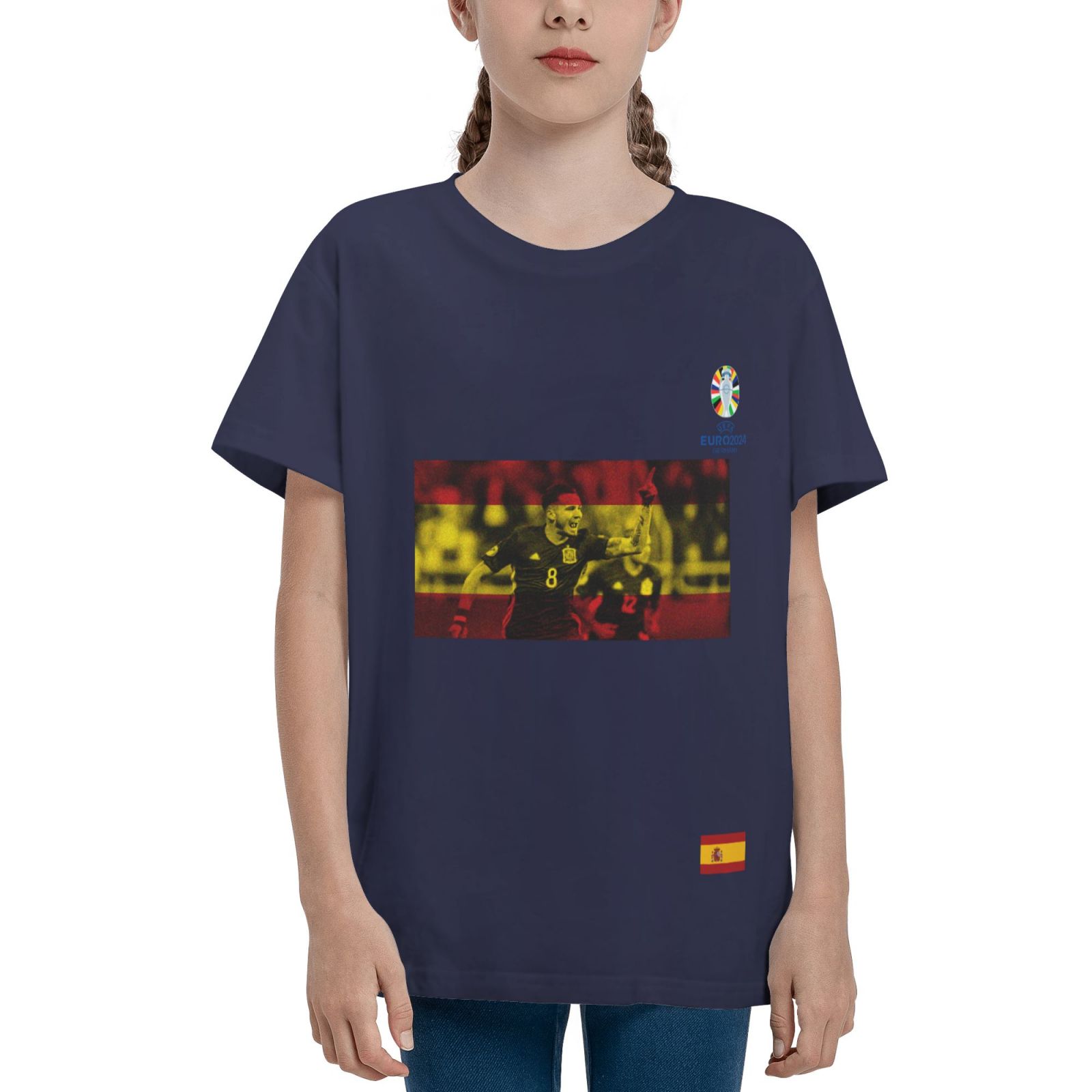 Kid's Spain EURO 2024 Teenage T-shirt TET1738