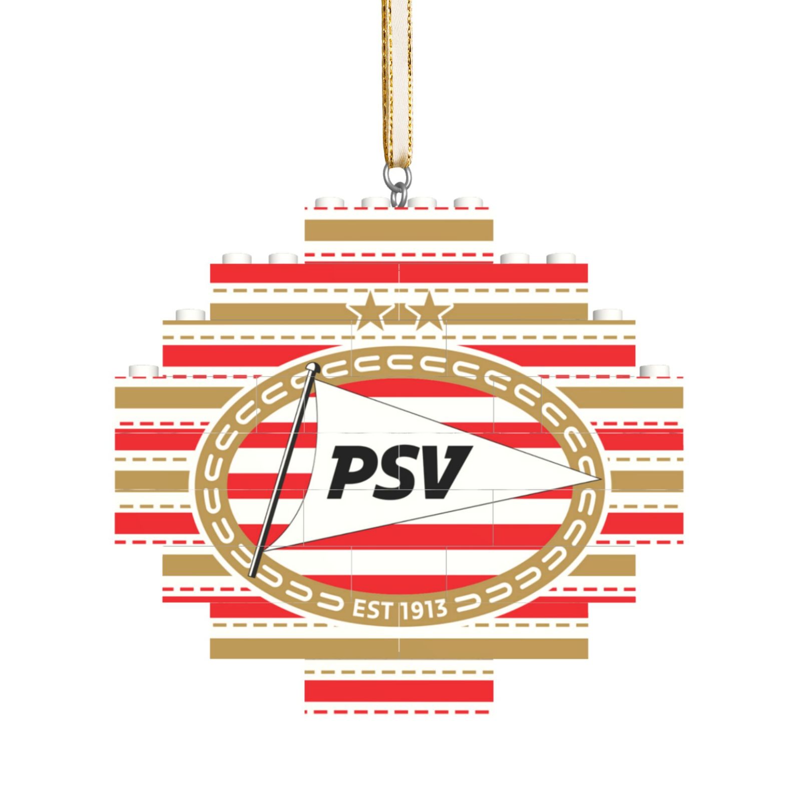 PSV Eindhoven Building Block Puzzle Ornament BBP2189