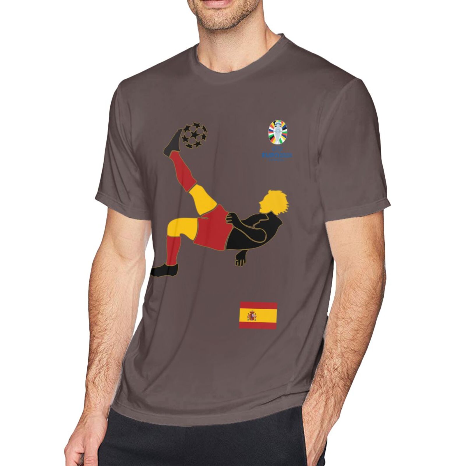 Men's Spain EURO 2024 Basic Short Sleeve T-Shirt BST1724
