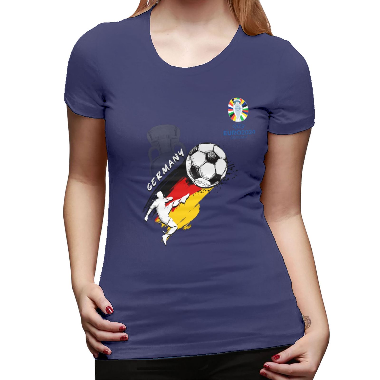 Women's Germany EURO 2024 Basic Short Sleeve T-Shirt WBT1680