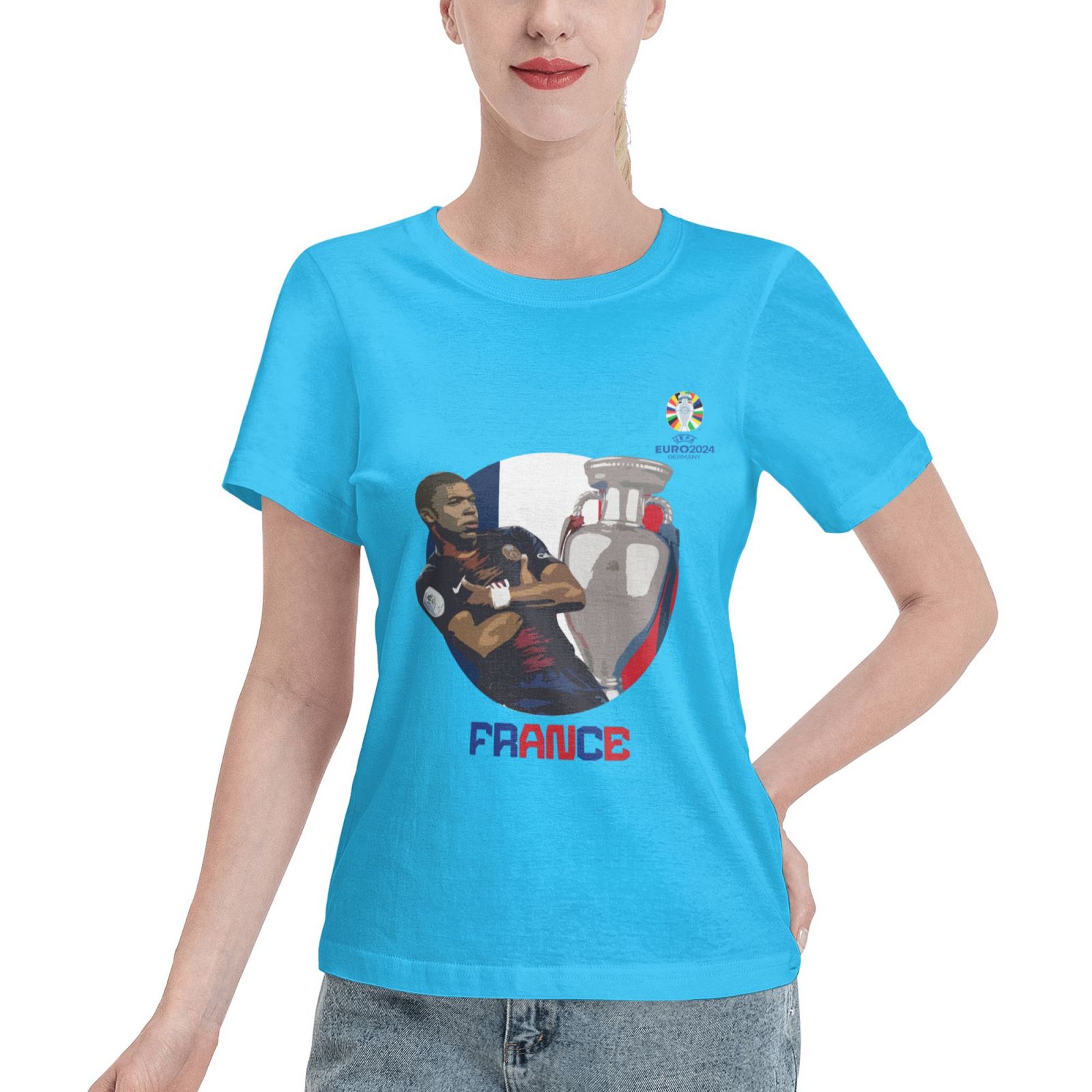 Women's France EURO 2024 Basic Short Sleeve T-Shirt WBT1730