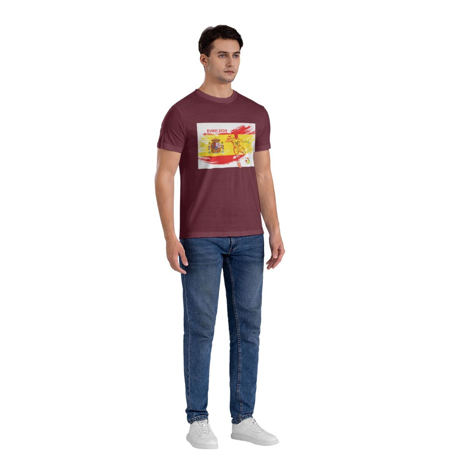 Men's Spain EURO 2024 Basic Short Sleeve T-Shirt BST1753