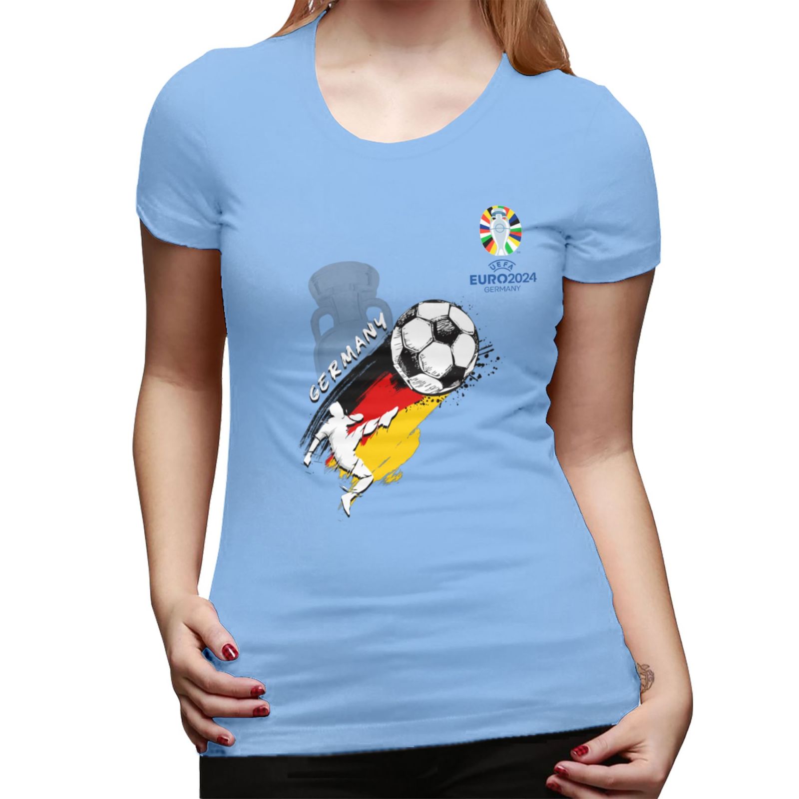 Women's Germany EURO 2024 Basic Short Sleeve T-Shirt WBT1680