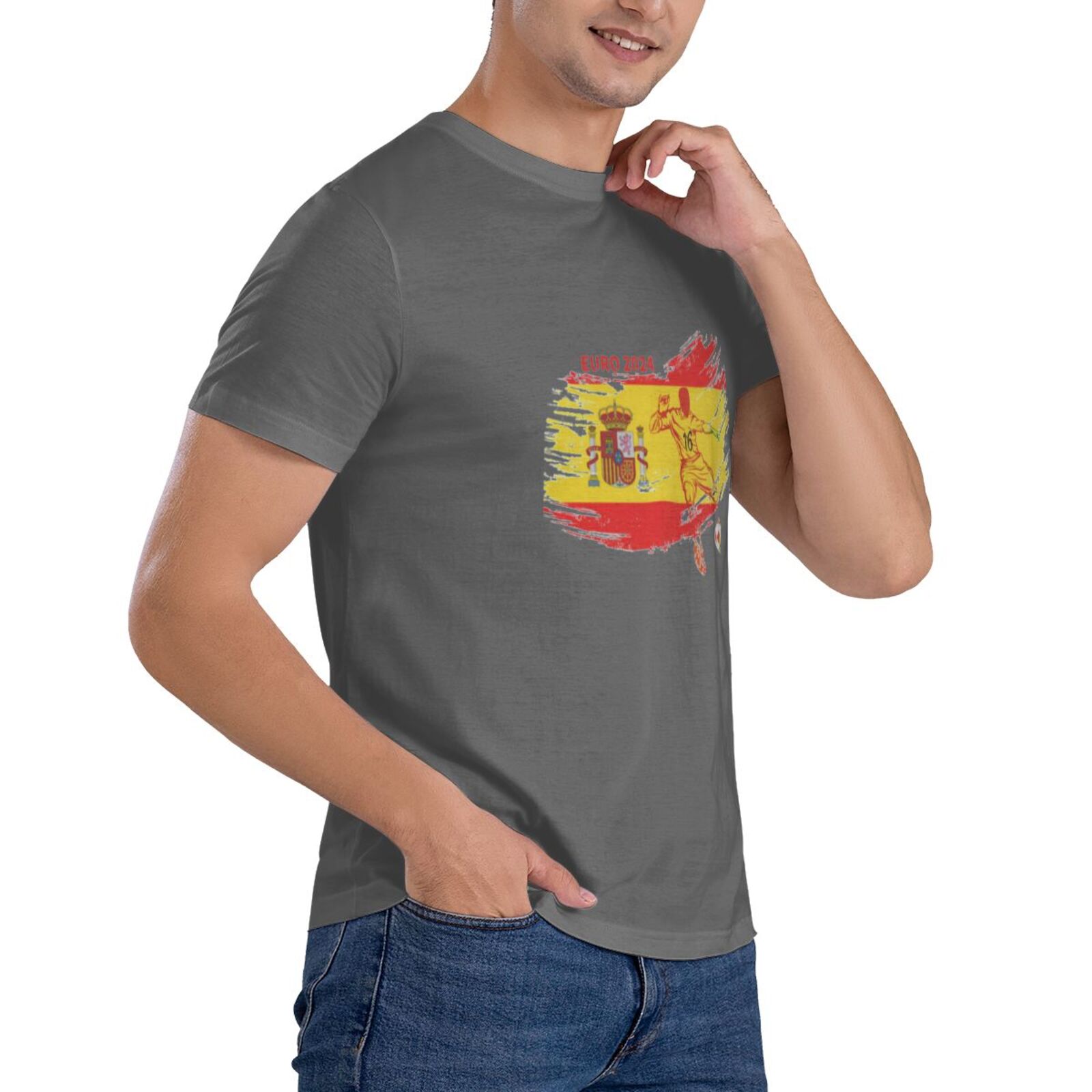 Men's Spain EURO 2024 Basic Short Sleeve T-Shirt BST1752