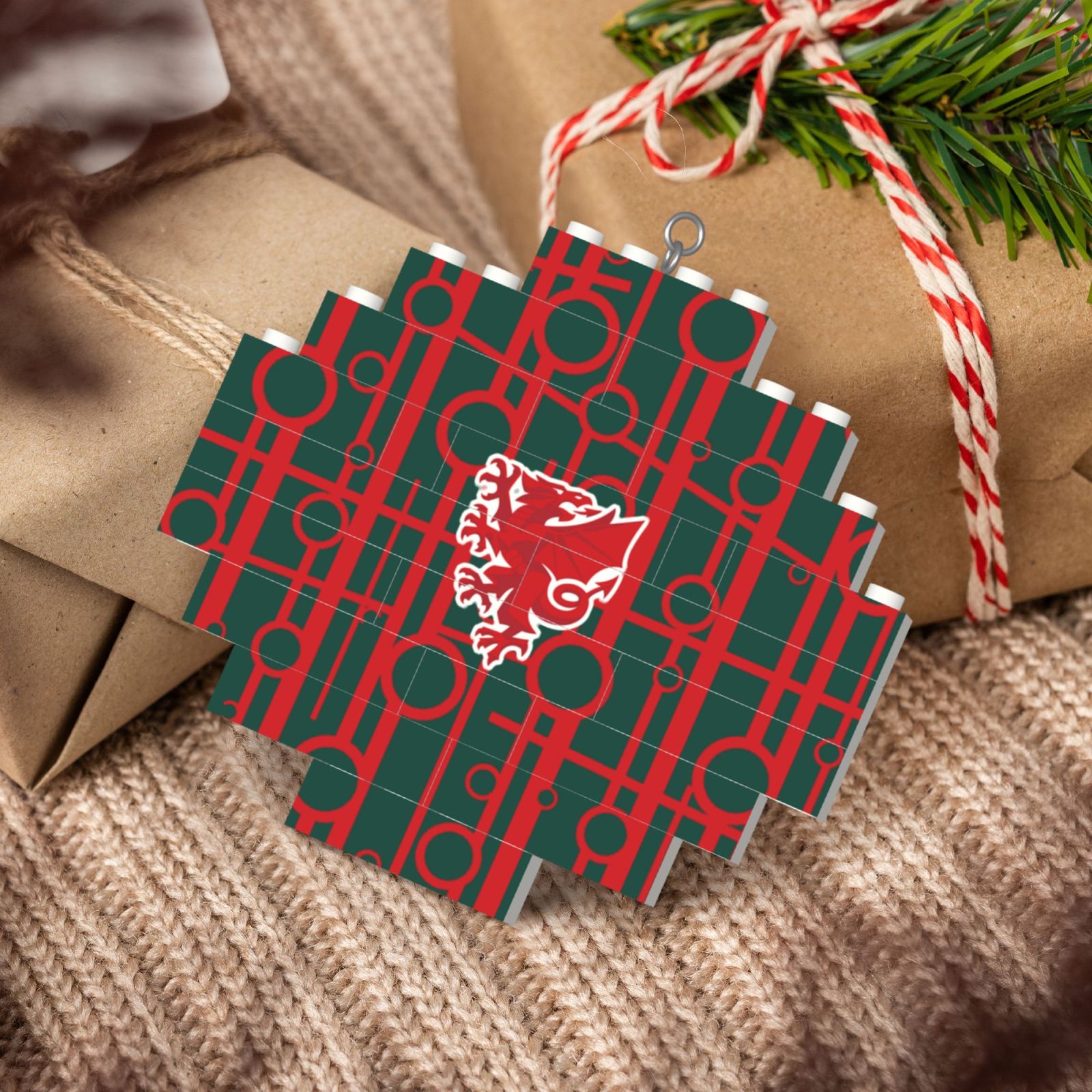 Wales Building Block Puzzle Ornament BBP1988