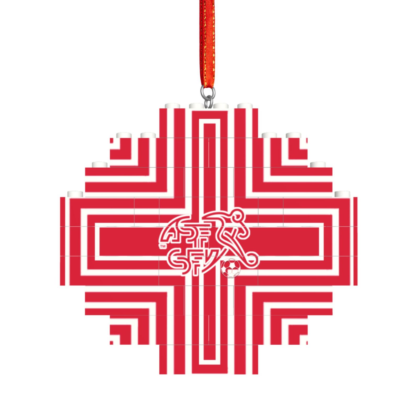 Switzerland Building Block Puzzle Ornament BBP2028