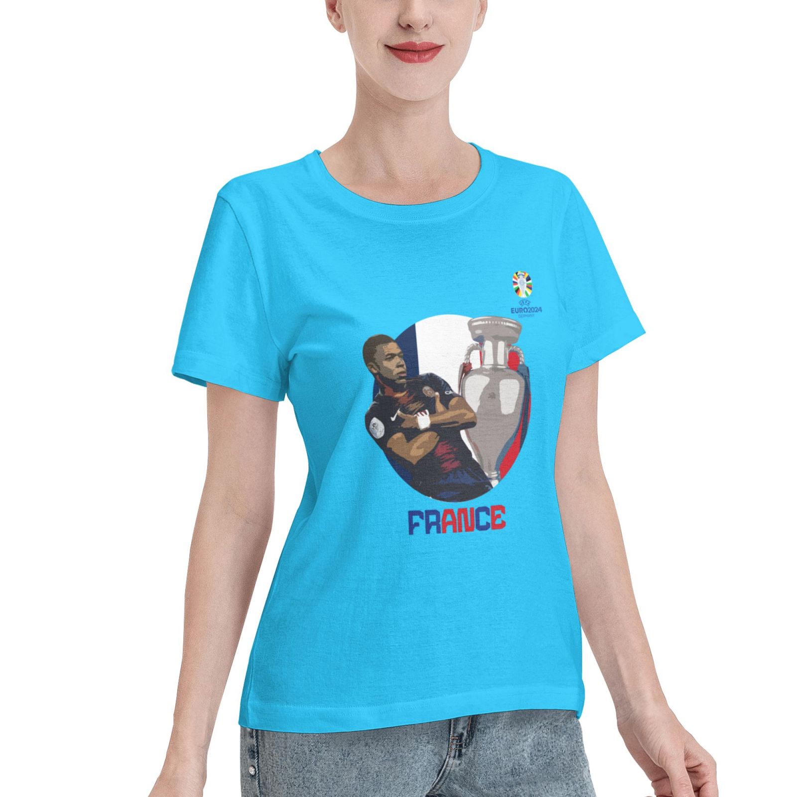 Women's France EURO 2024 Basic Short Sleeve T-Shirt WBT1730