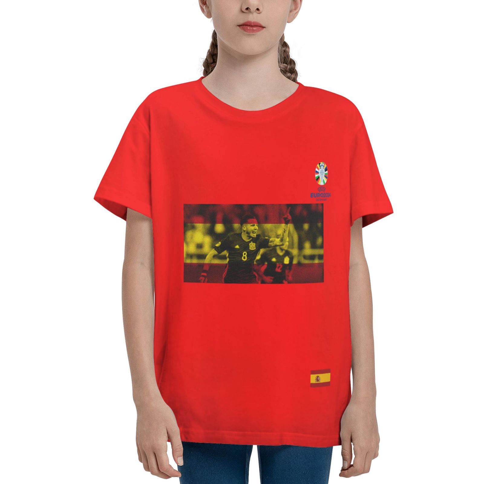 Kid's Spain EURO 2024 Teenage T-shirt TET1738