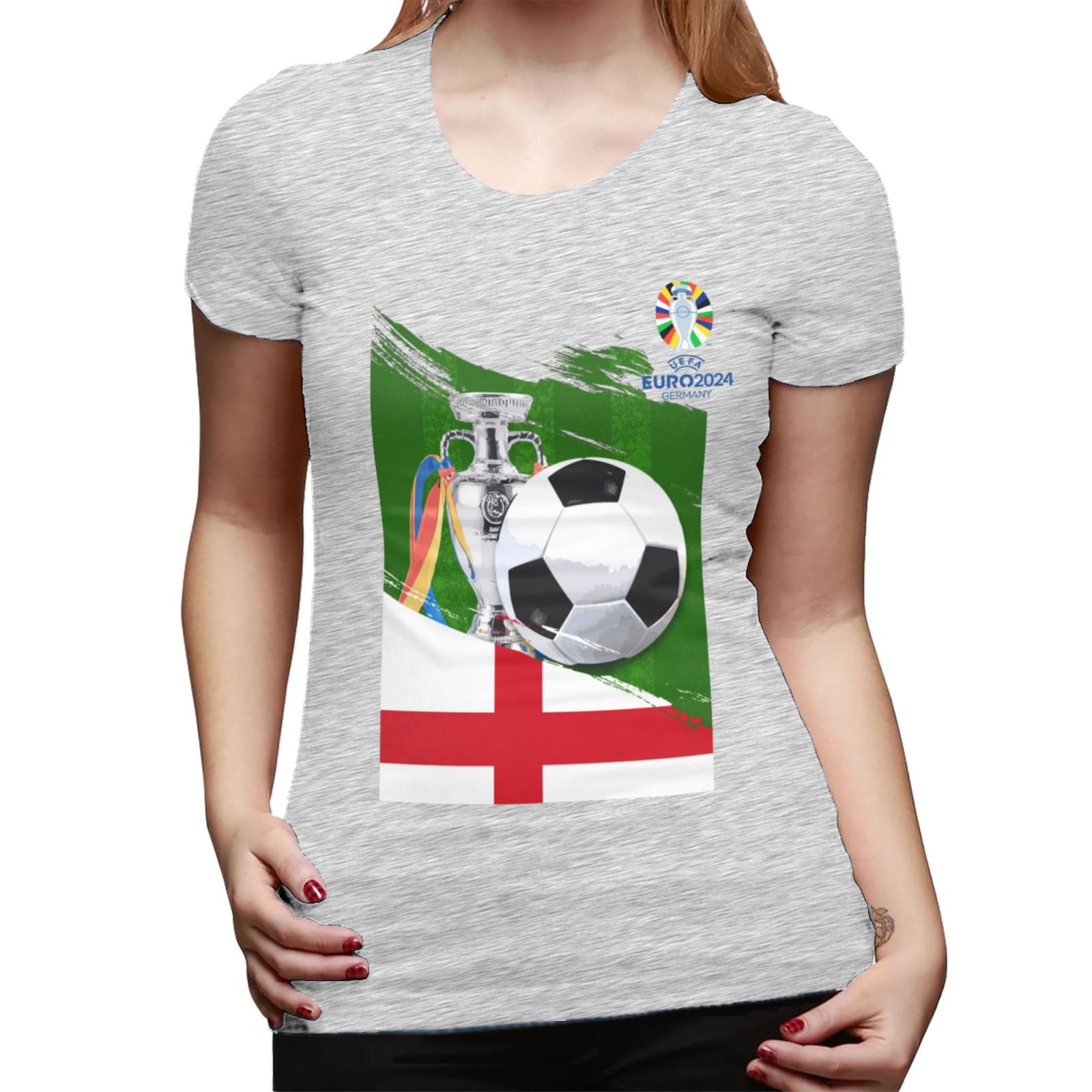 Women's England EURO 2024 Basic Short Sleeve T-Shirt WBT1682