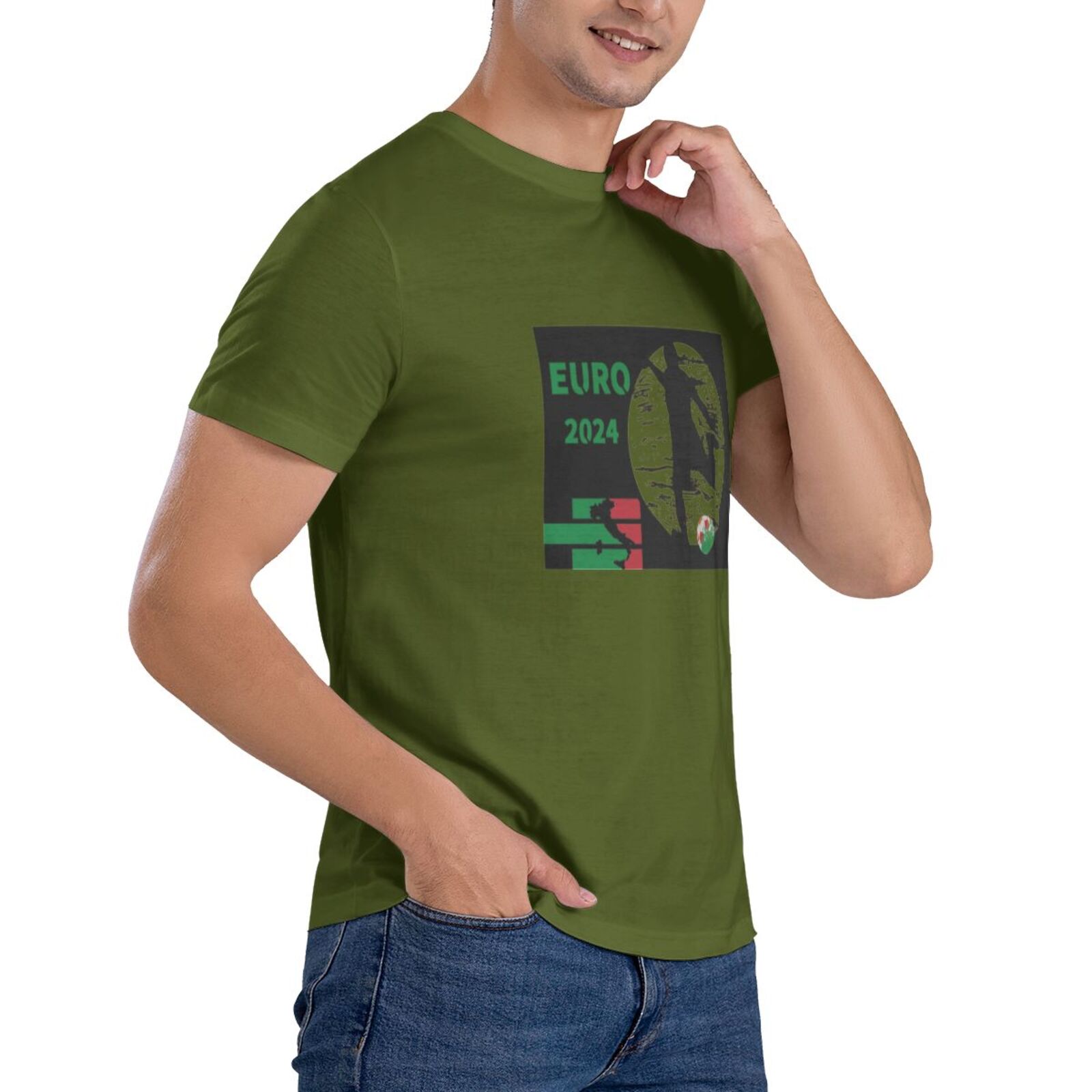 Men's Italy EURO 2024 Basic Short Sleeve T-Shirt BST1751