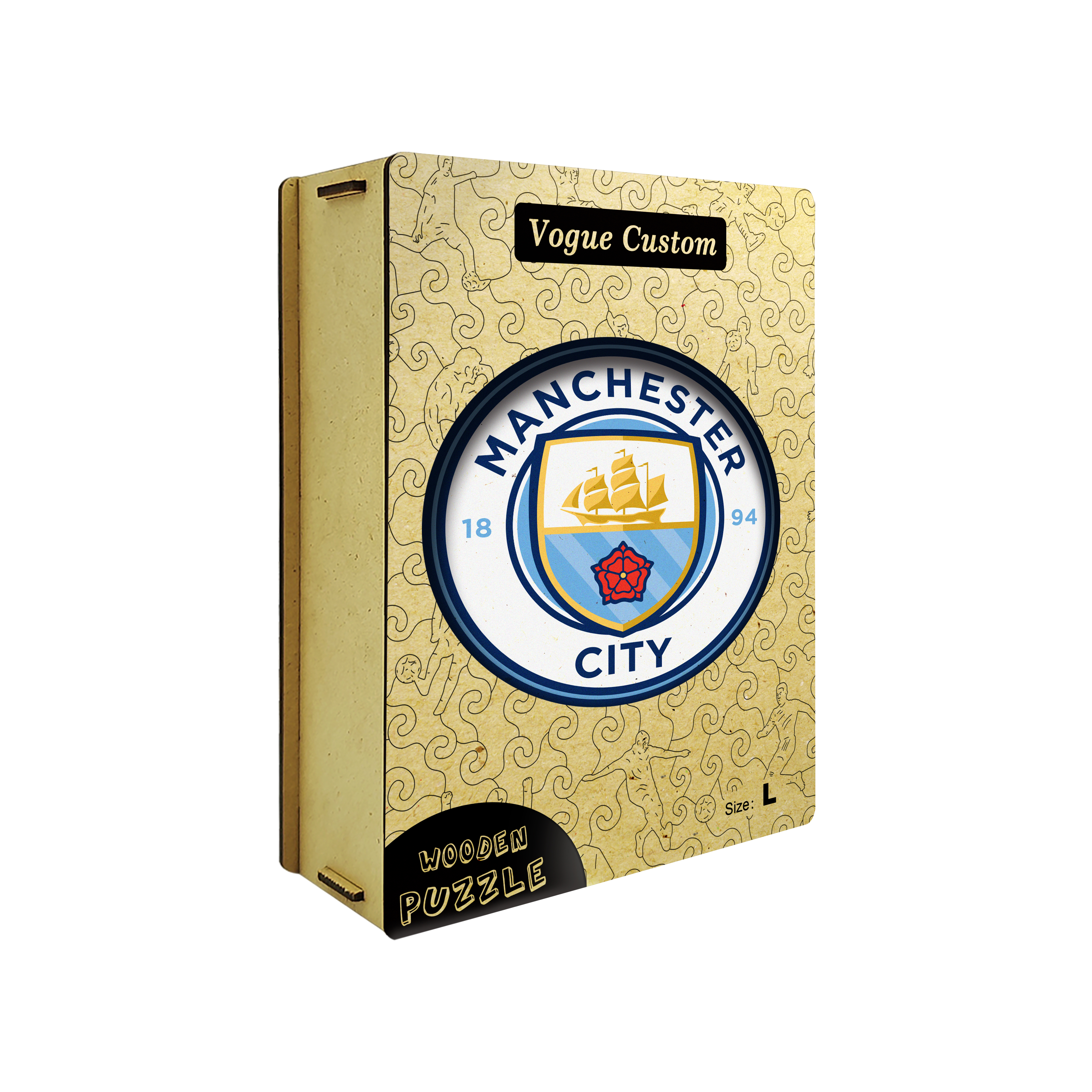 Manchester City Logo Wooden Jigsaw Puzzle