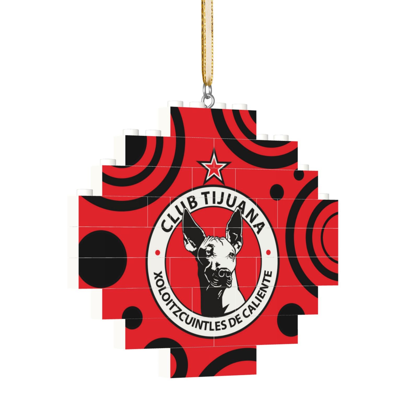 Xolos Tijuana Building Block Puzzle Ornament BBP2186