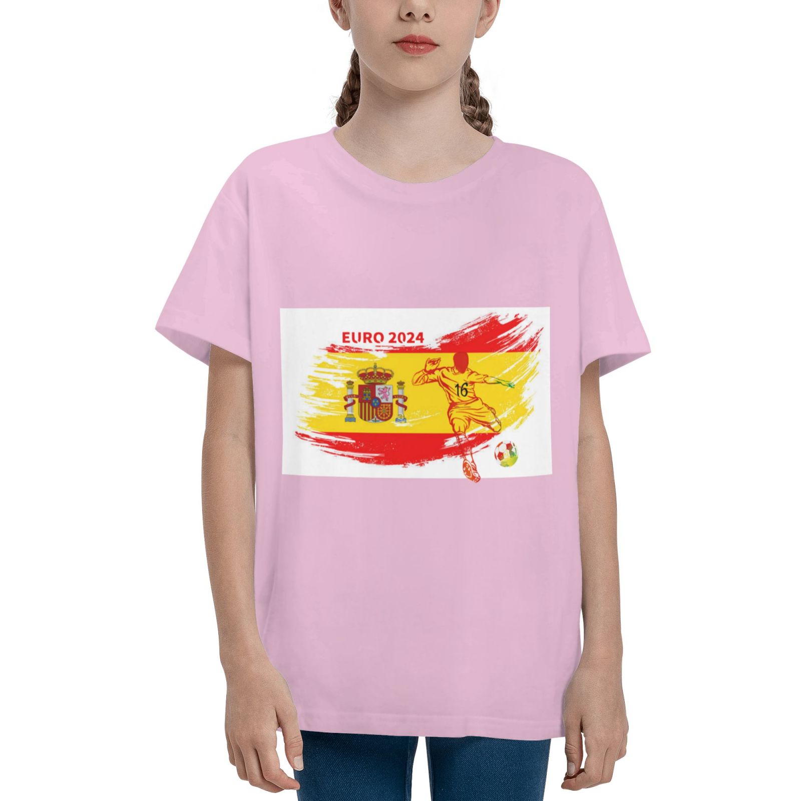 Kid's Spain EURO 2024 Teenage T-shirt TET1758