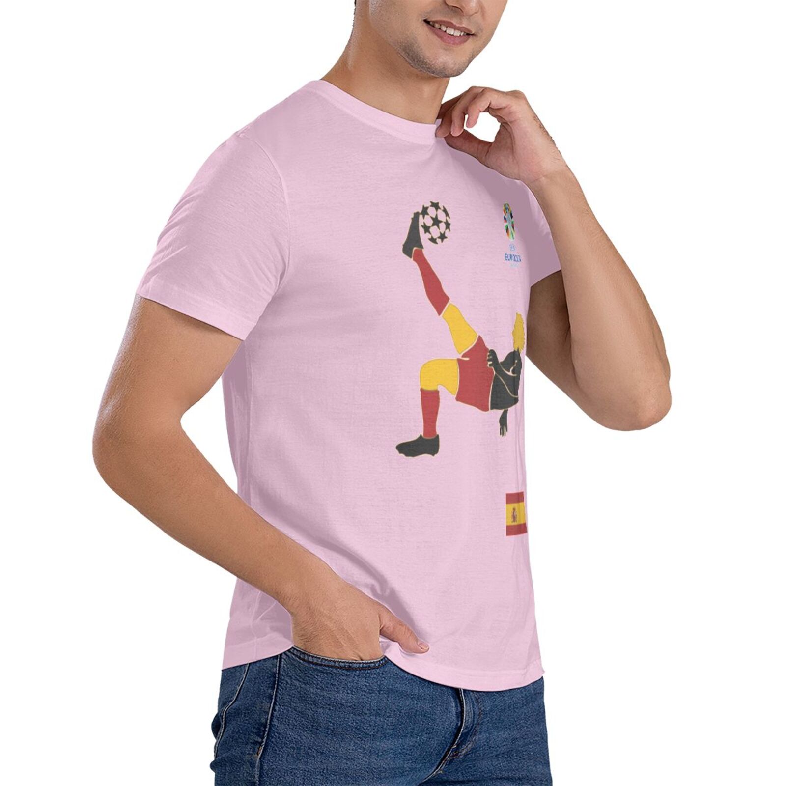 Men's Spain EURO 2024 Basic Short Sleeve T-Shirt BST1724