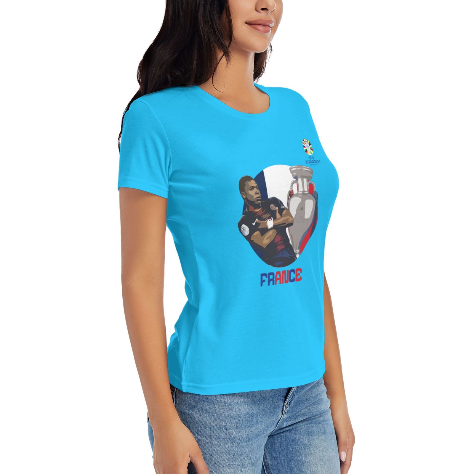 Women's France EURO 2024 Basic Short Sleeve T-Shirt WBT1730