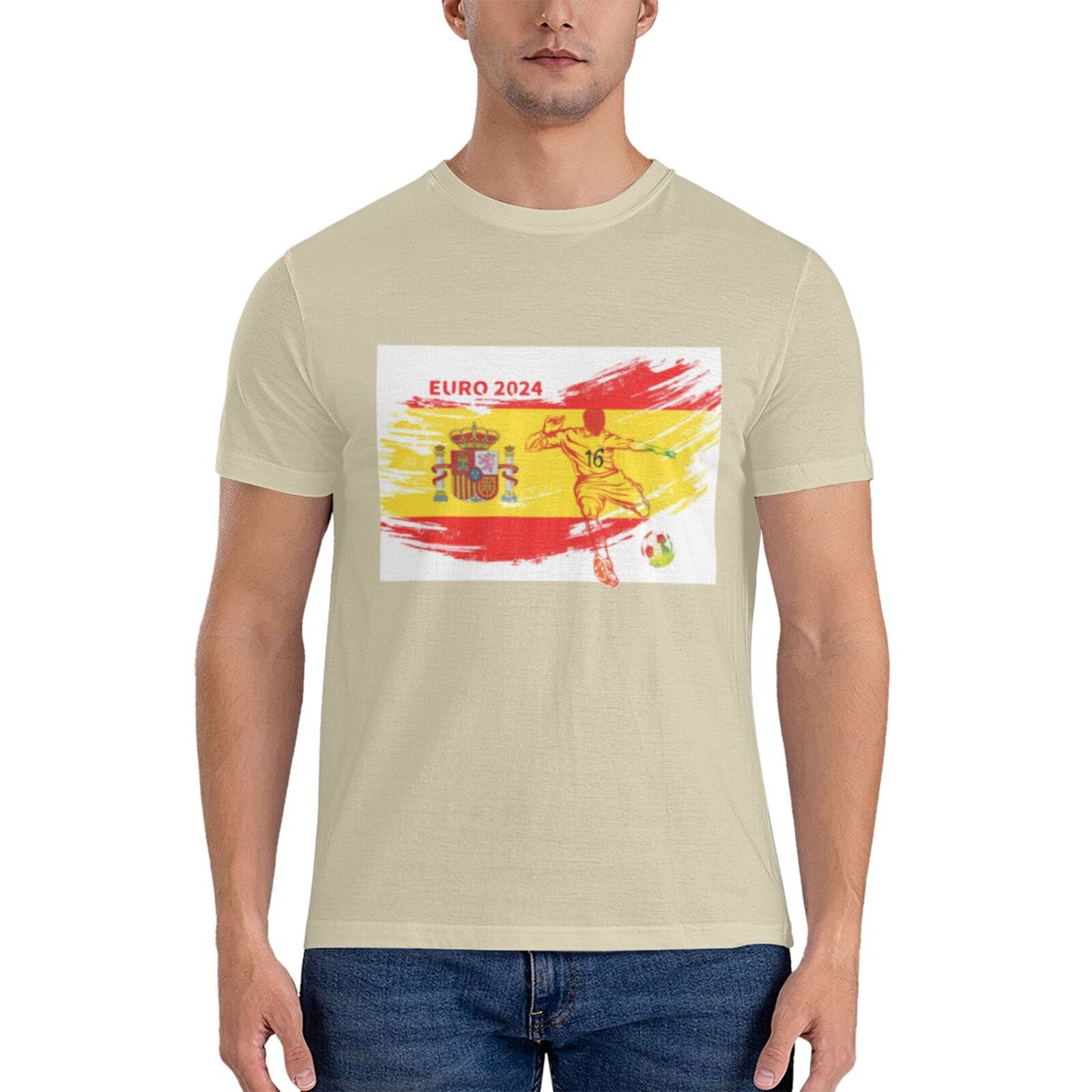 Men's Spain EURO 2024 Basic Short Sleeve T-Shirt BST1753