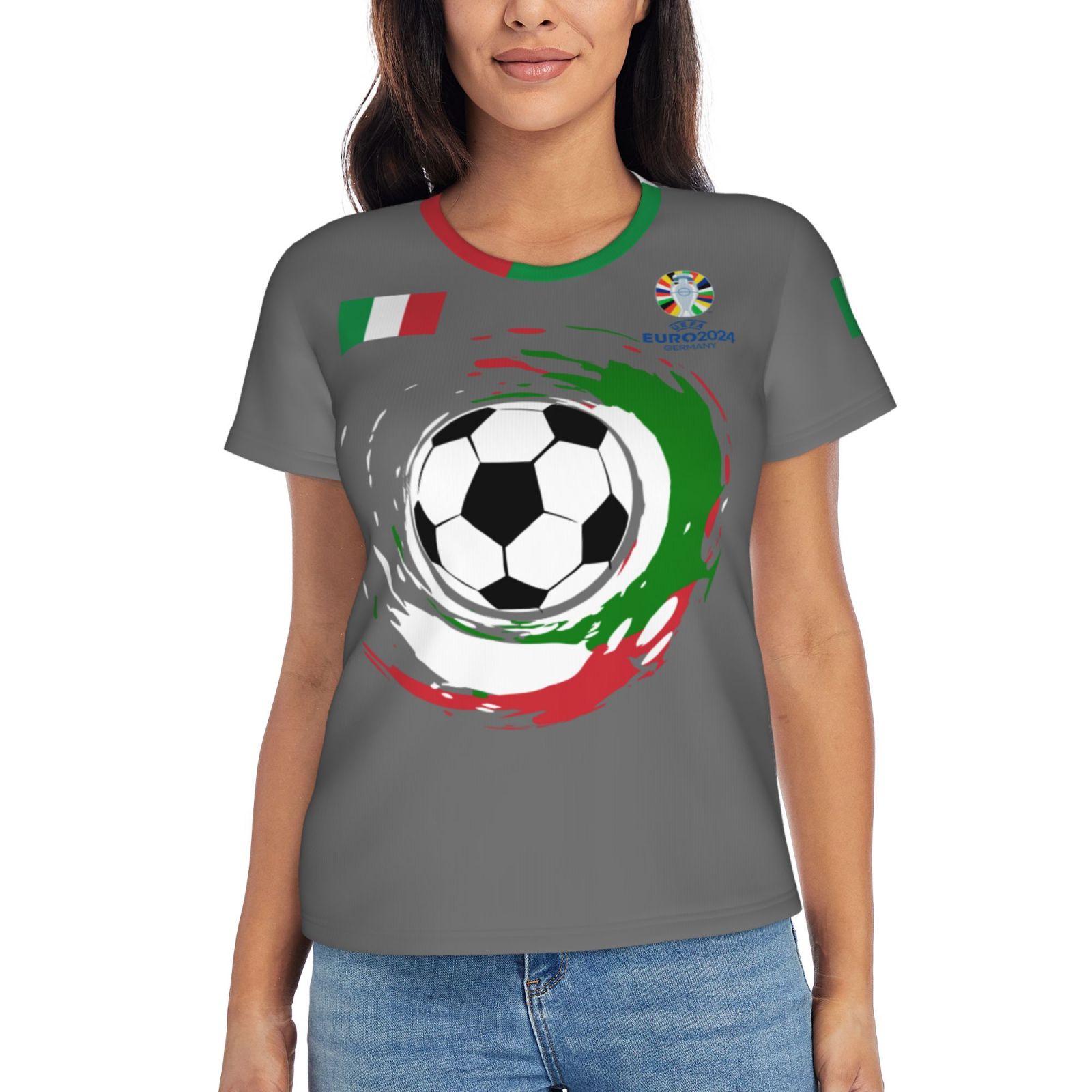 Women's Italy EURO 2024 Short Sleeve T-Shirt WST1688