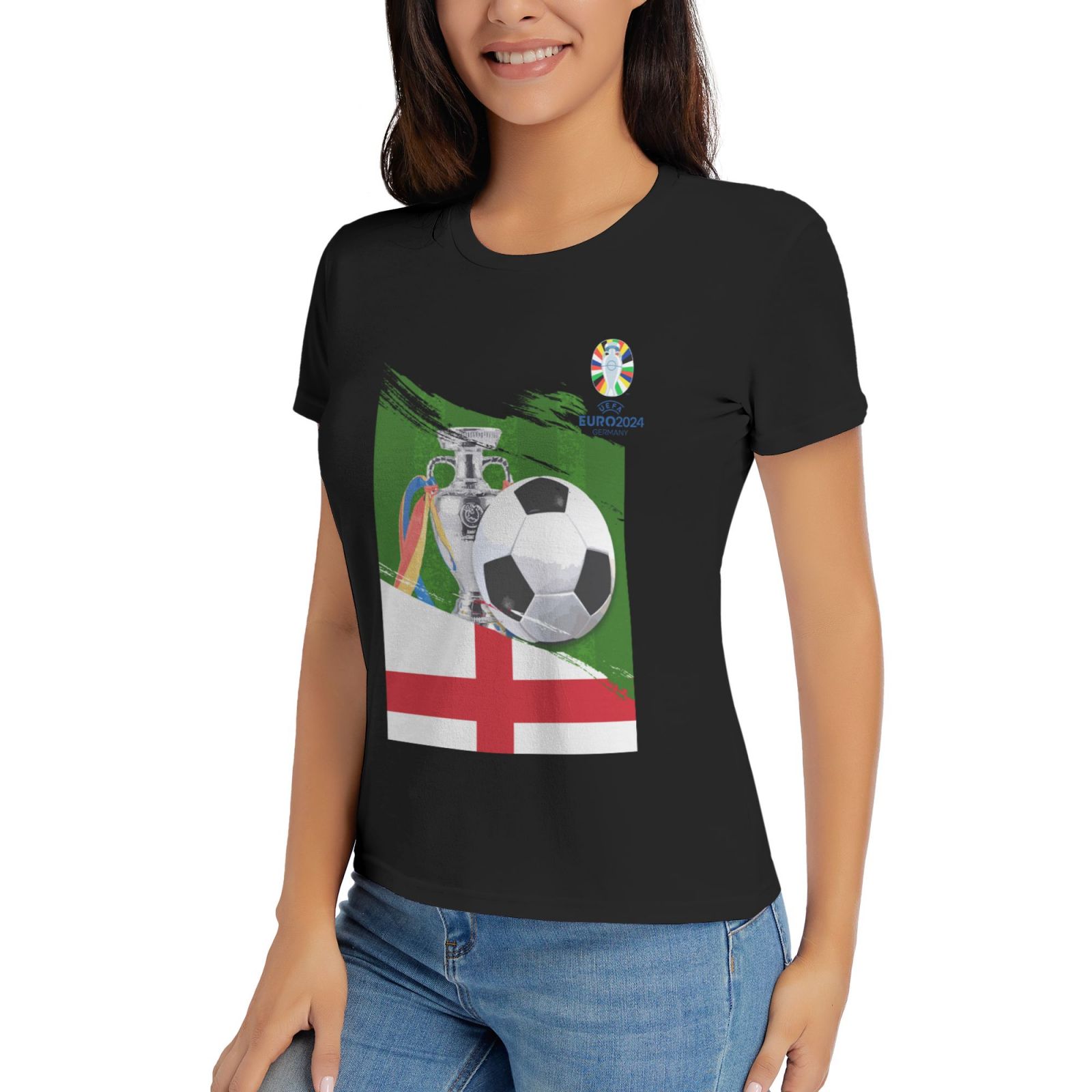 Women's England EURO 2024 Basic Short Sleeve T-Shirt WBT1682
