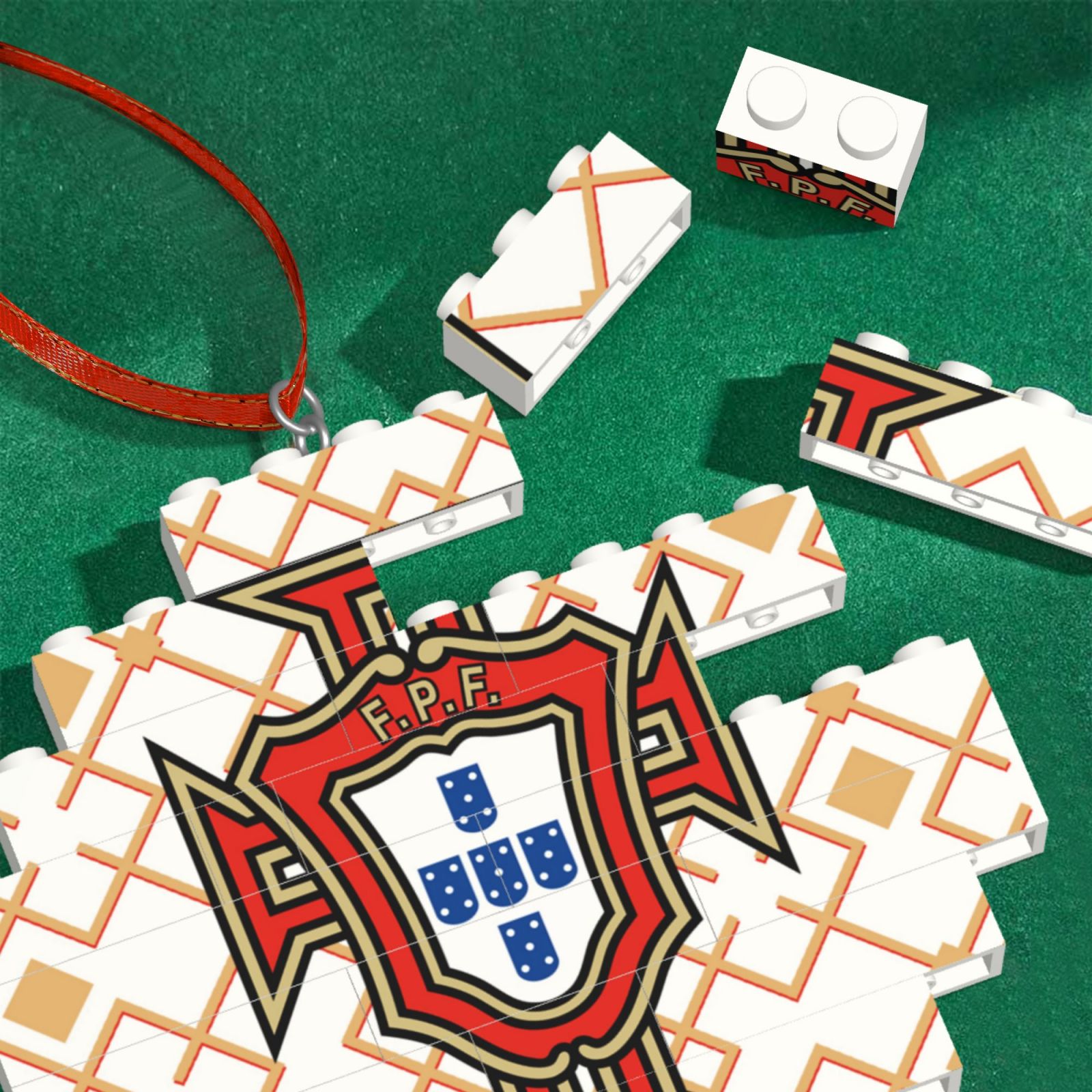 Portugal Building Block Puzzle Ornament BBP2178