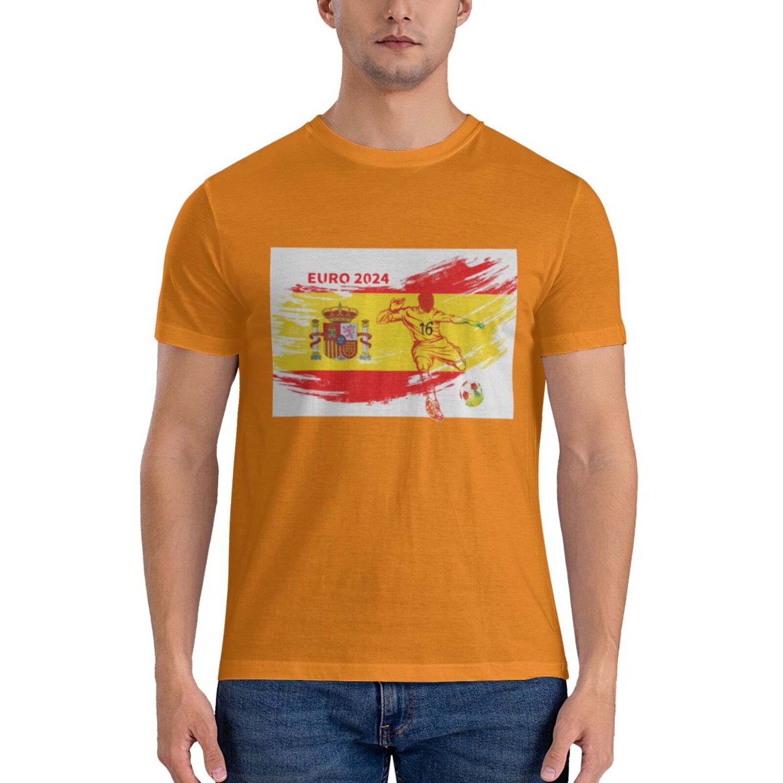 Men's Spain EURO 2024 Basic Short Sleeve T-Shirt BST1753