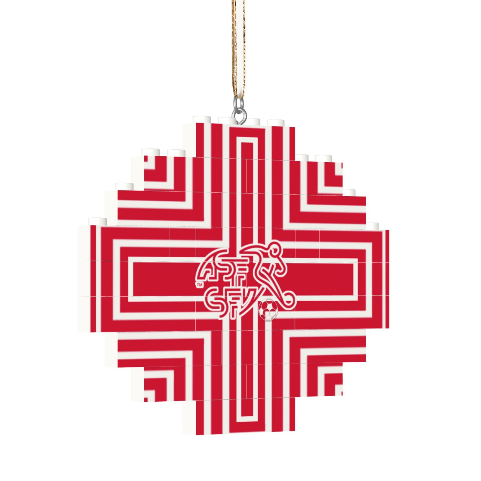 Switzerland Building Block Puzzle Ornament BBP2028