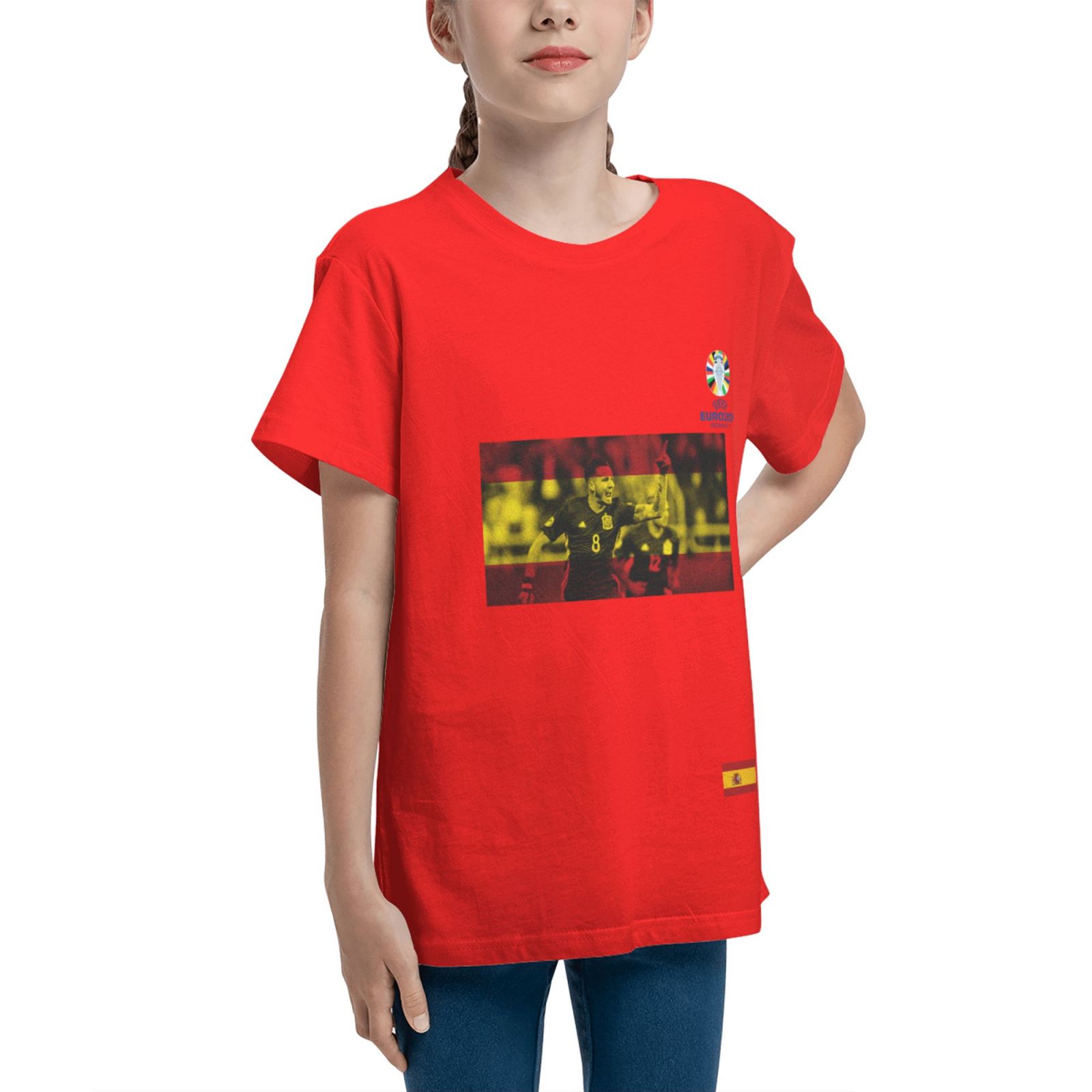 Kid's Spain EURO 2024 Teenage T-shirt TET1738