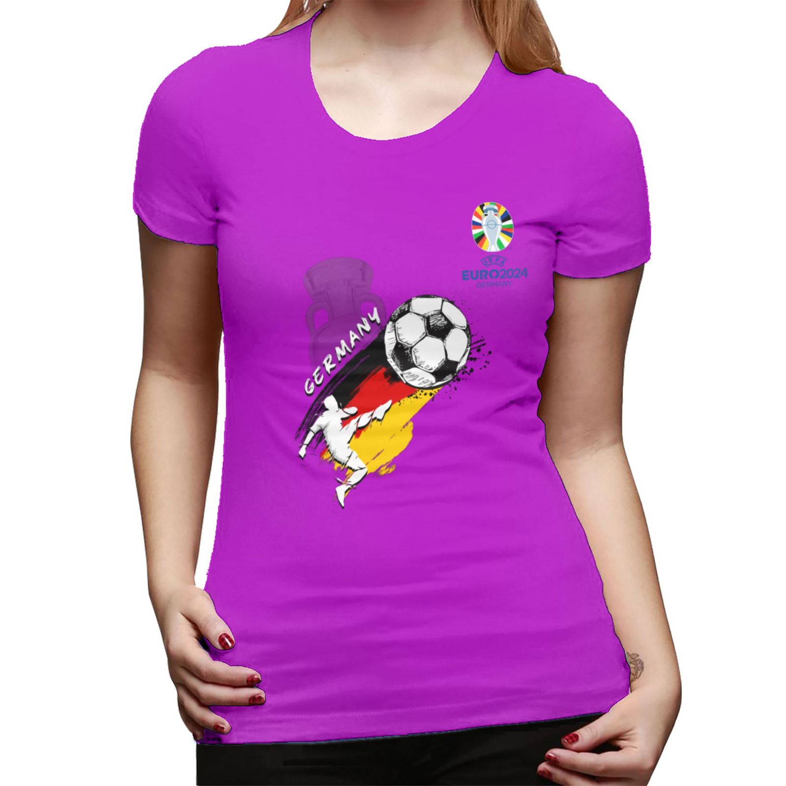 Women's Germany EURO 2024 Basic Short Sleeve T-Shirt WBT1680