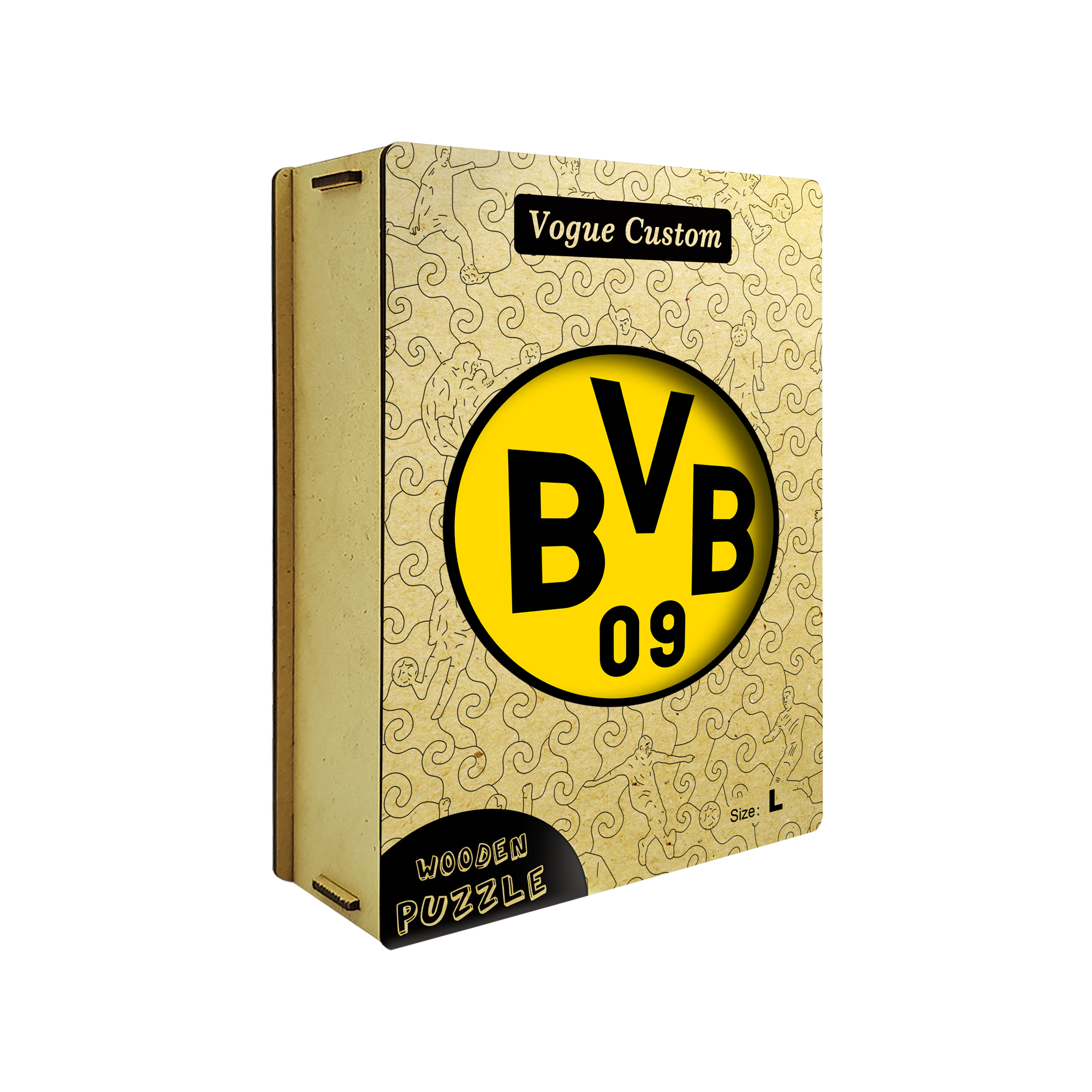 Borussia Dortmund Logo Wooden Jigsaw Puzzle