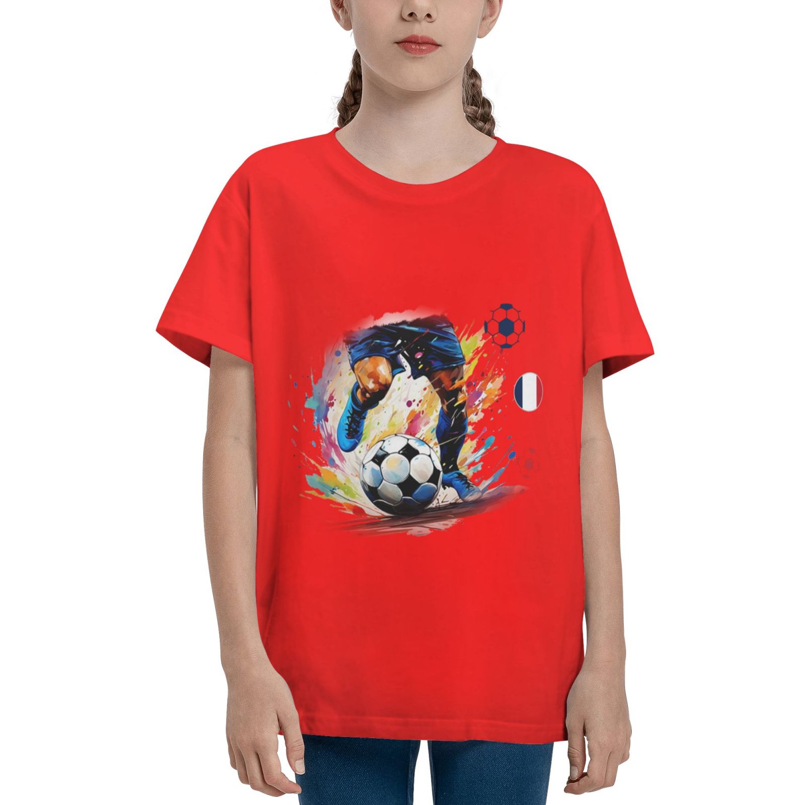 Kid's France EURO 2024 Teenage T-shirt TET1755