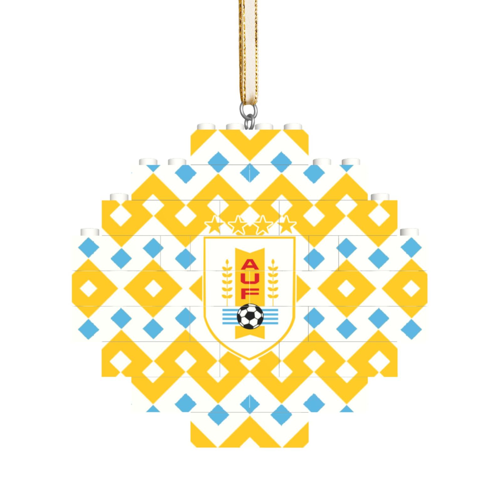 Uruguay Building Block Puzzle Ornament BBP2010