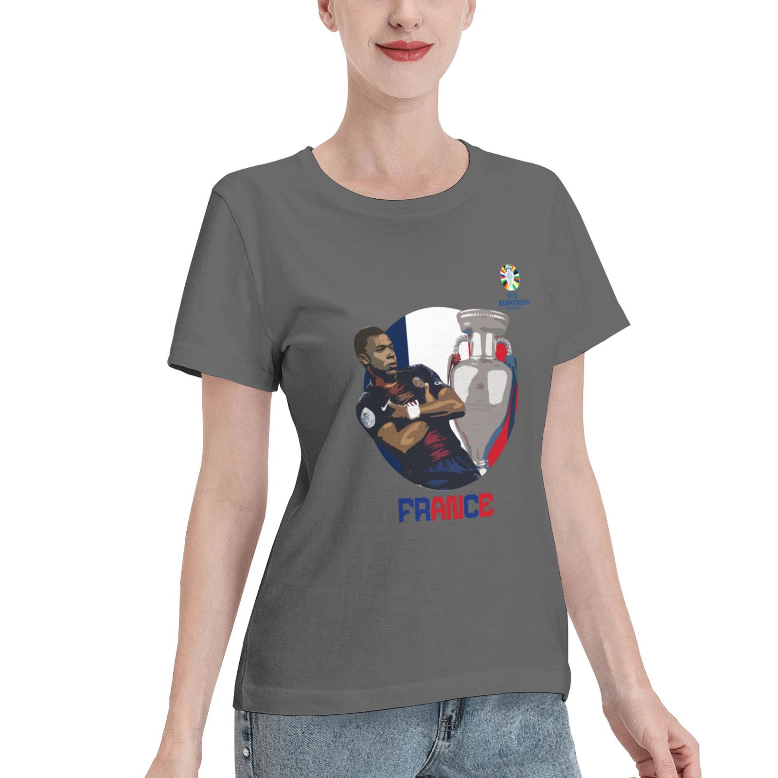 Women's France EURO 2024 Basic Short Sleeve T-Shirt WBT1730