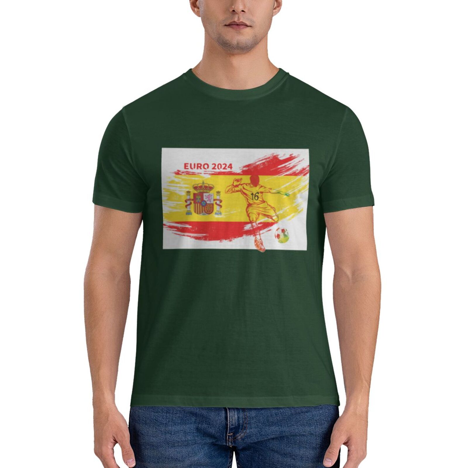 Men's Spain EURO 2024 Basic Short Sleeve T-Shirt BST1753