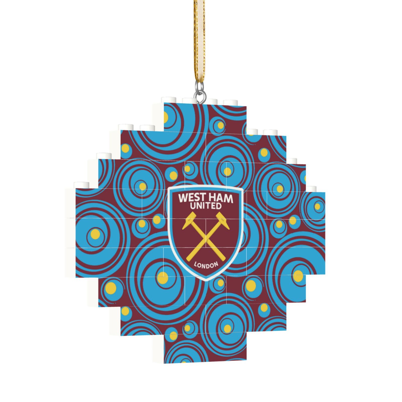 West Ham United Building Block Puzzle Ornament BBP1984
