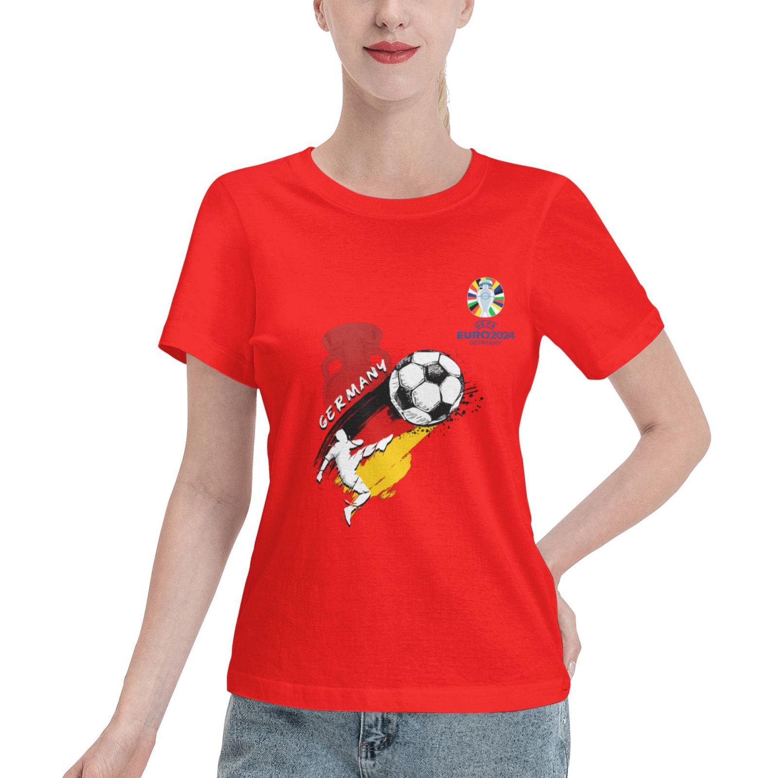 Women's Germany EURO 2024 Basic Short Sleeve T-Shirt WBT1680