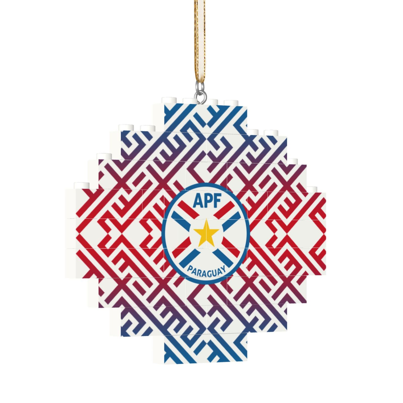 Paraguay Building Block Puzzle Ornament BBP1991