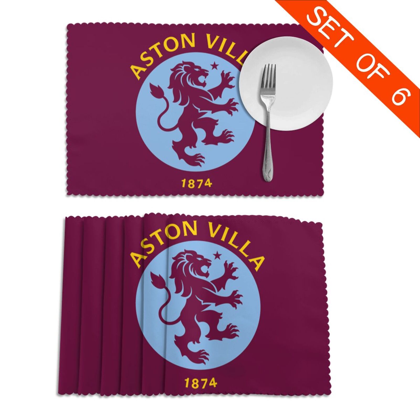 Aston Villa Placemat Set Of 6 PFD2047