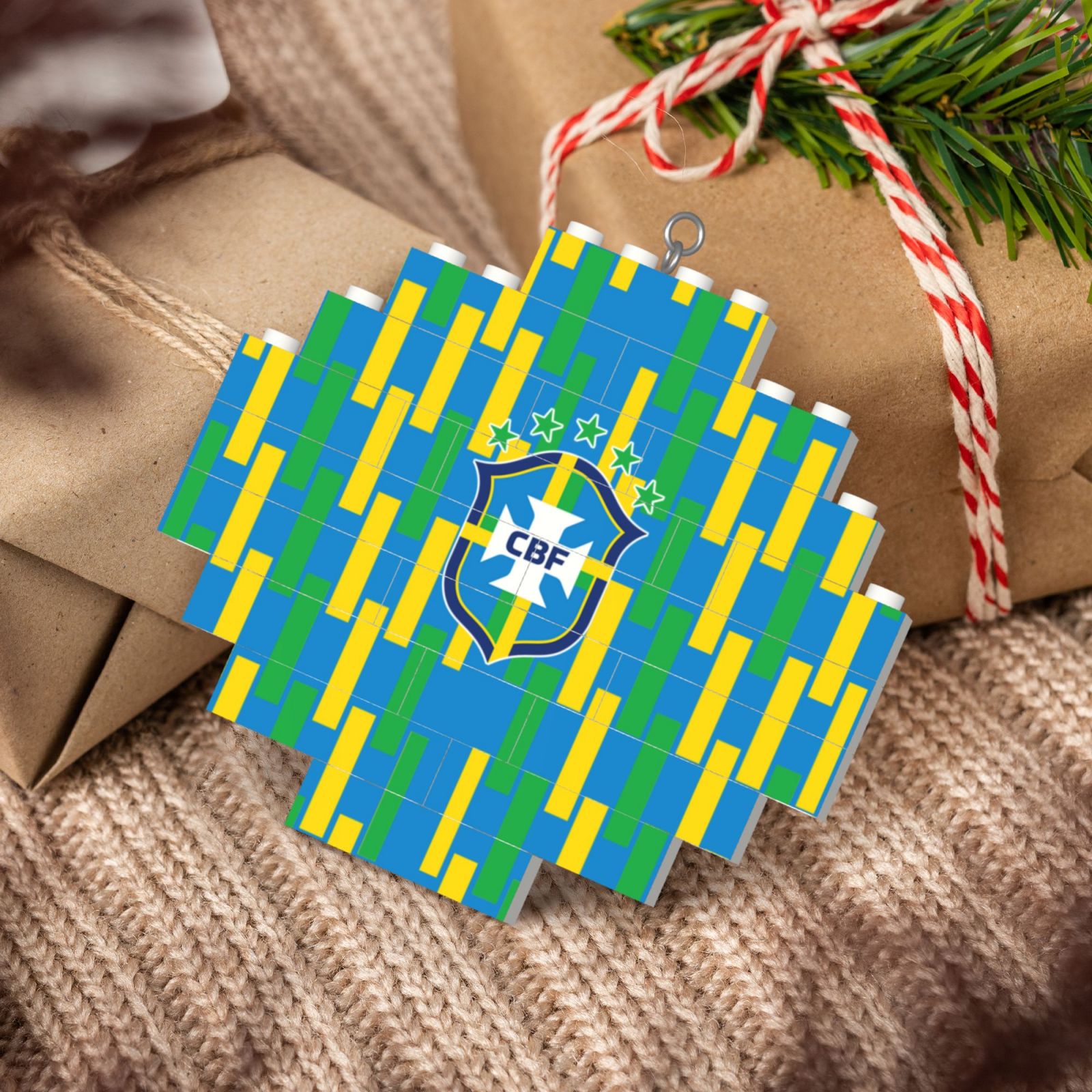 Brazil Building Block Puzzle Ornament BBP1993