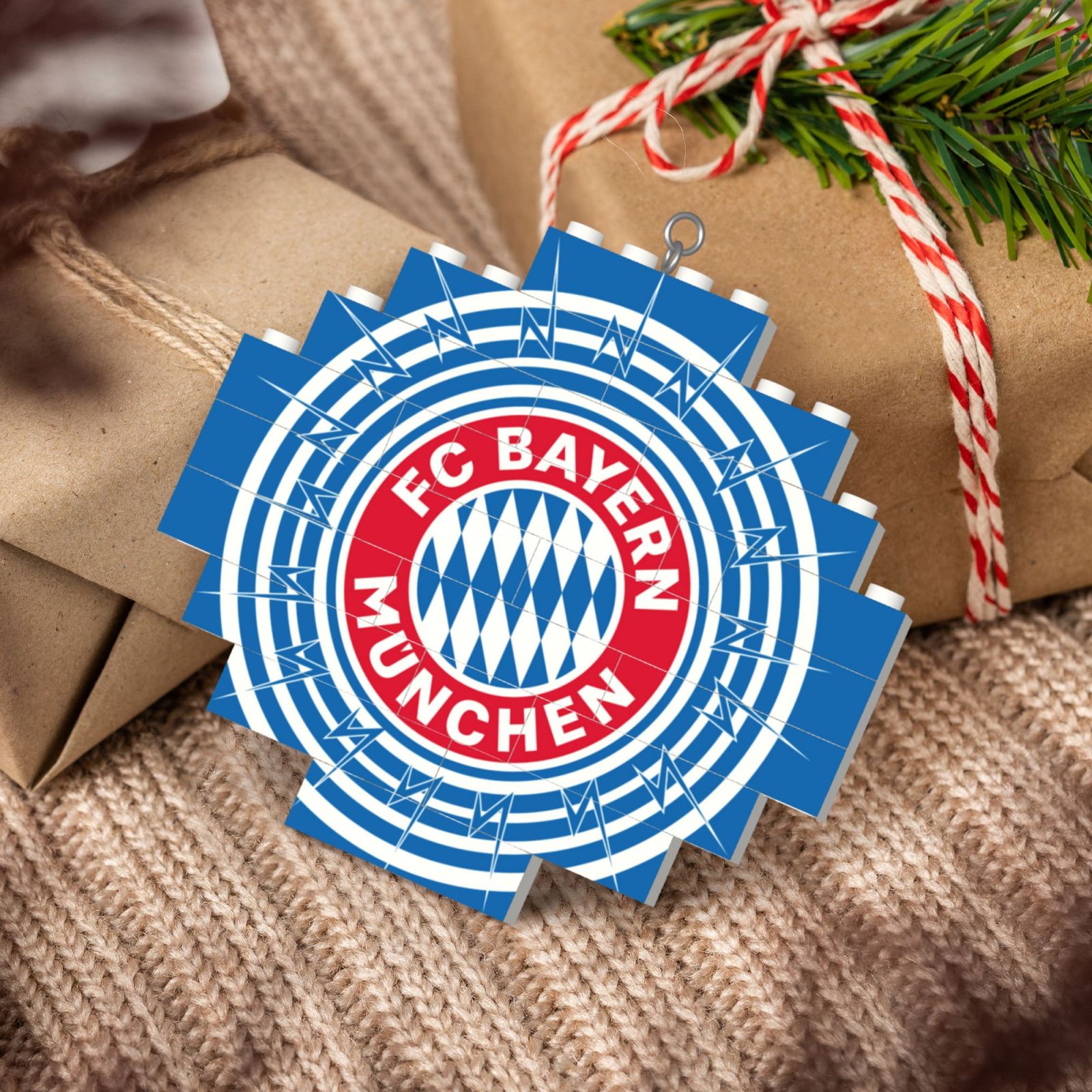 Bayern Munich Building Block Puzzle Ornament BBP2192