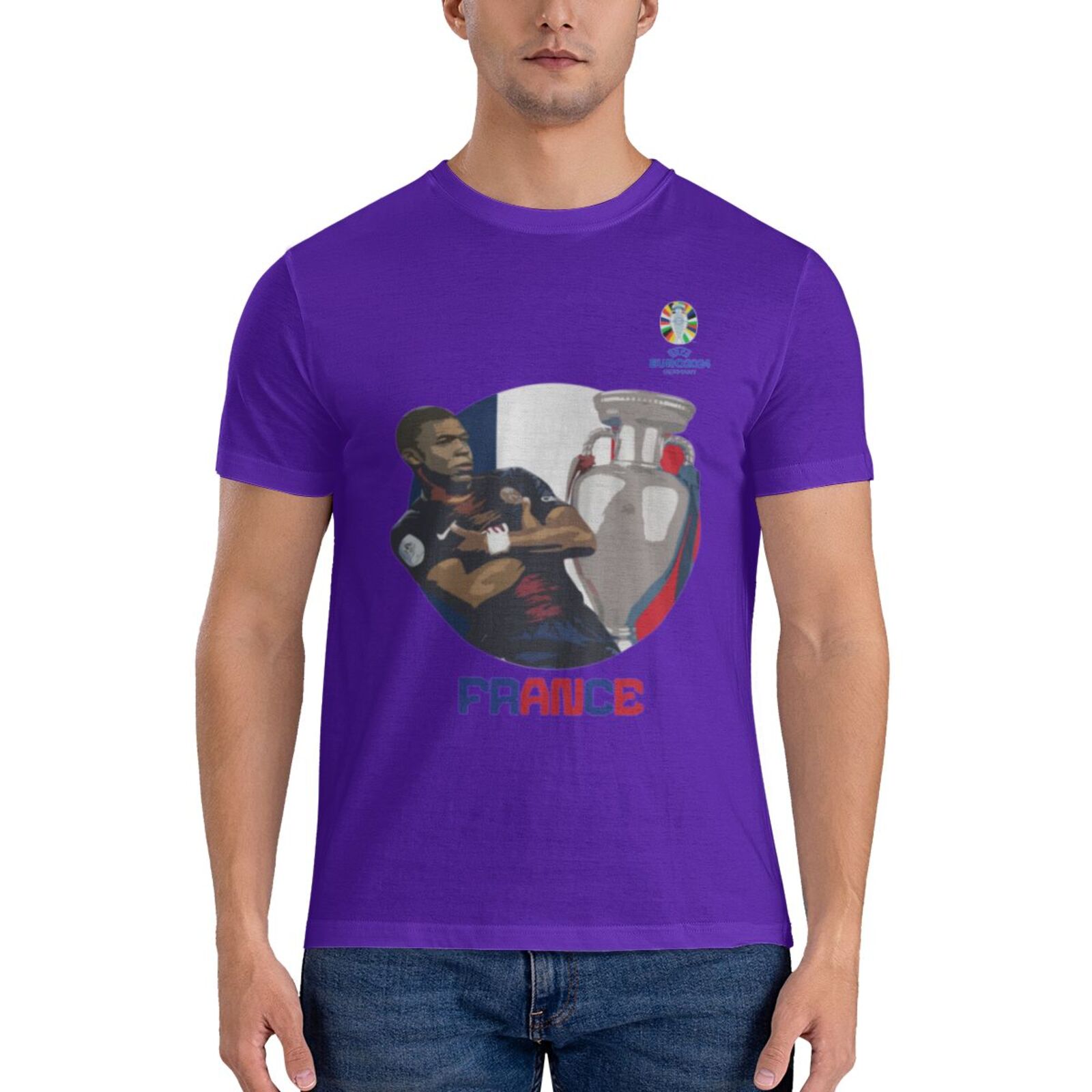 Men's France EURO 2024 Basic Short Sleeve T-Shirt BST1729