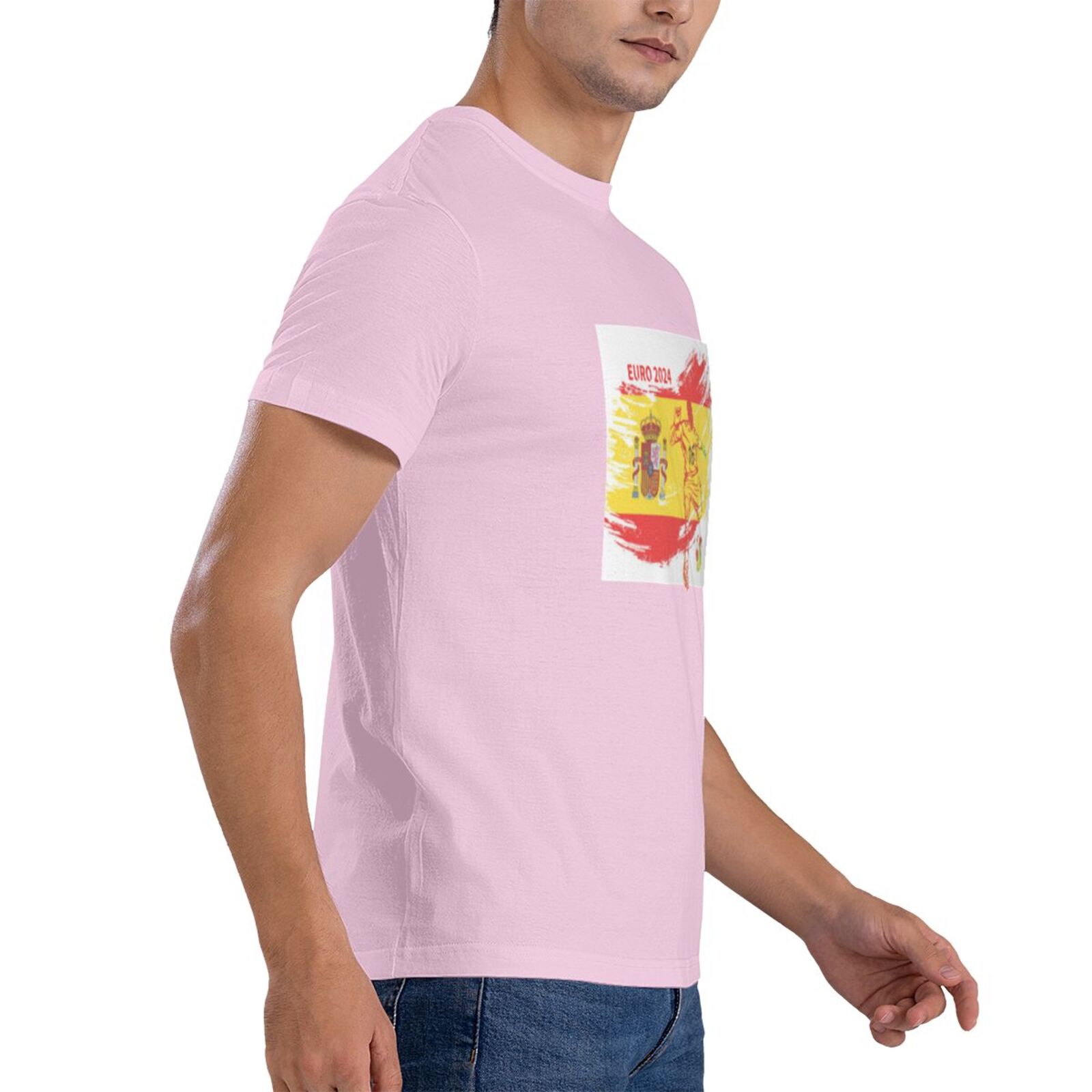 Men's Spain EURO 2024 Basic Short Sleeve T-Shirt BST1753