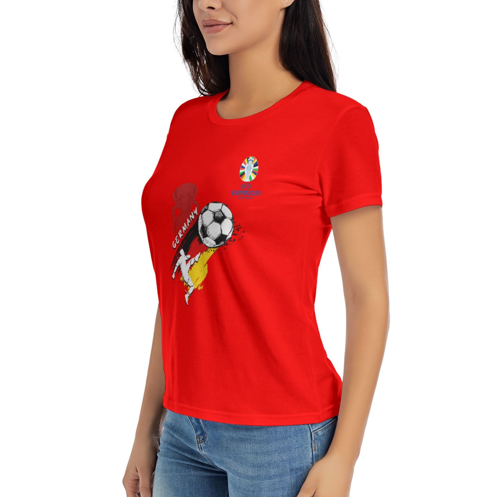 Women's Germany EURO 2024 Basic Short Sleeve T-Shirt WBT1680