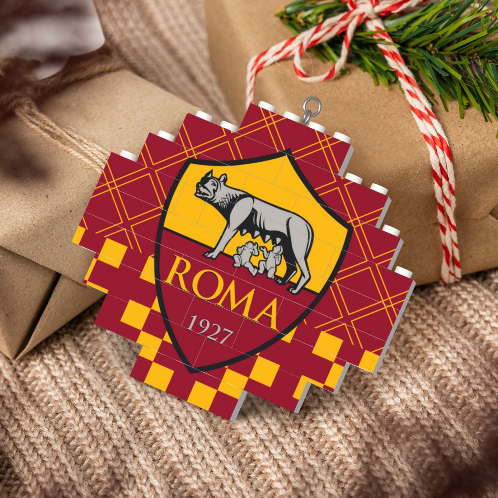 AS Roma Building Block Puzzle Ornament BBP2200