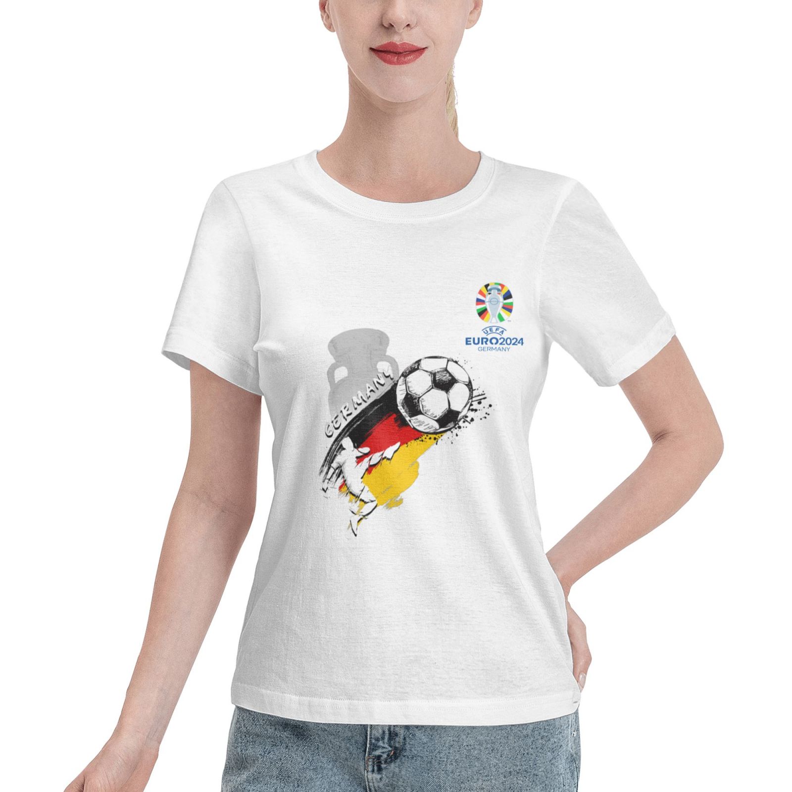 Women's Germany EURO 2024 Basic Short Sleeve T-Shirt WBT1680