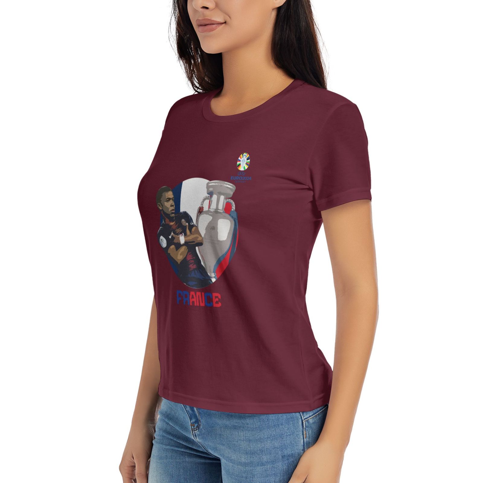 Women's France EURO 2024 Basic Short Sleeve T-Shirt WBT1730